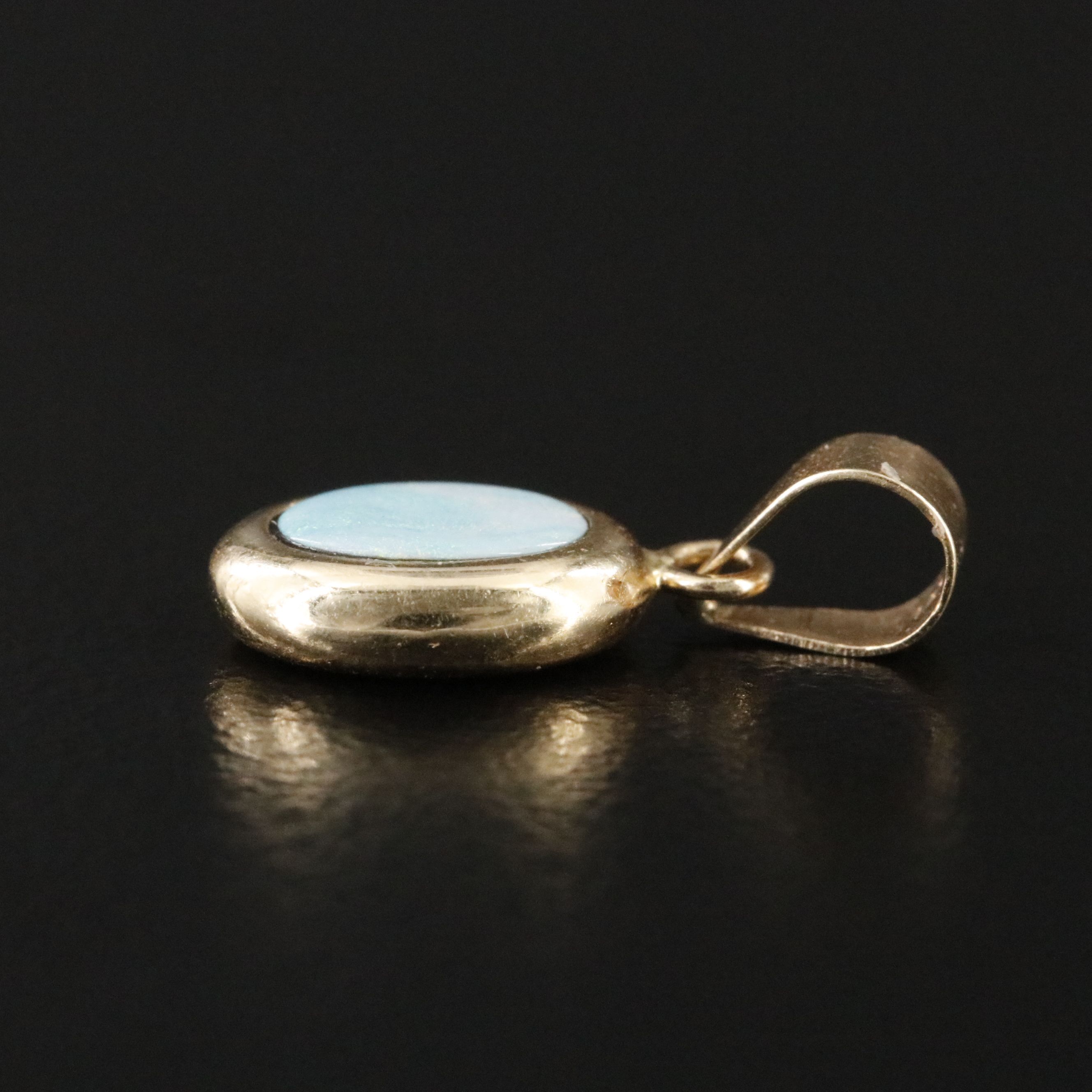 14K Opal Doublet Pendant