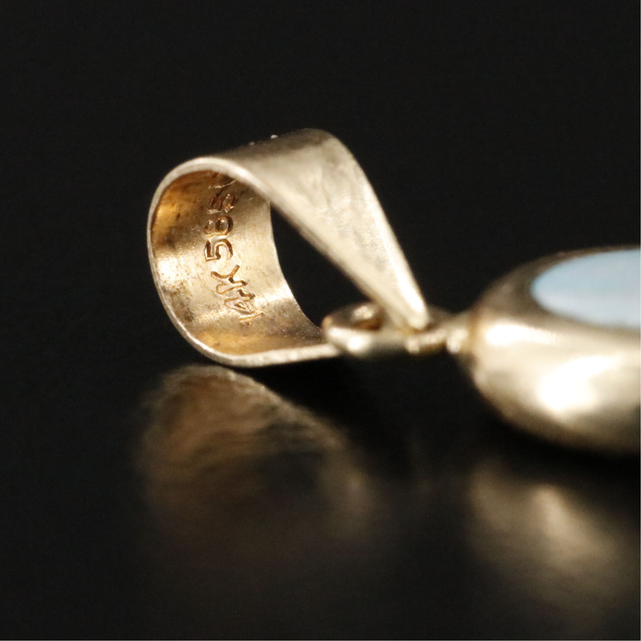 14K Opal Doublet Pendant