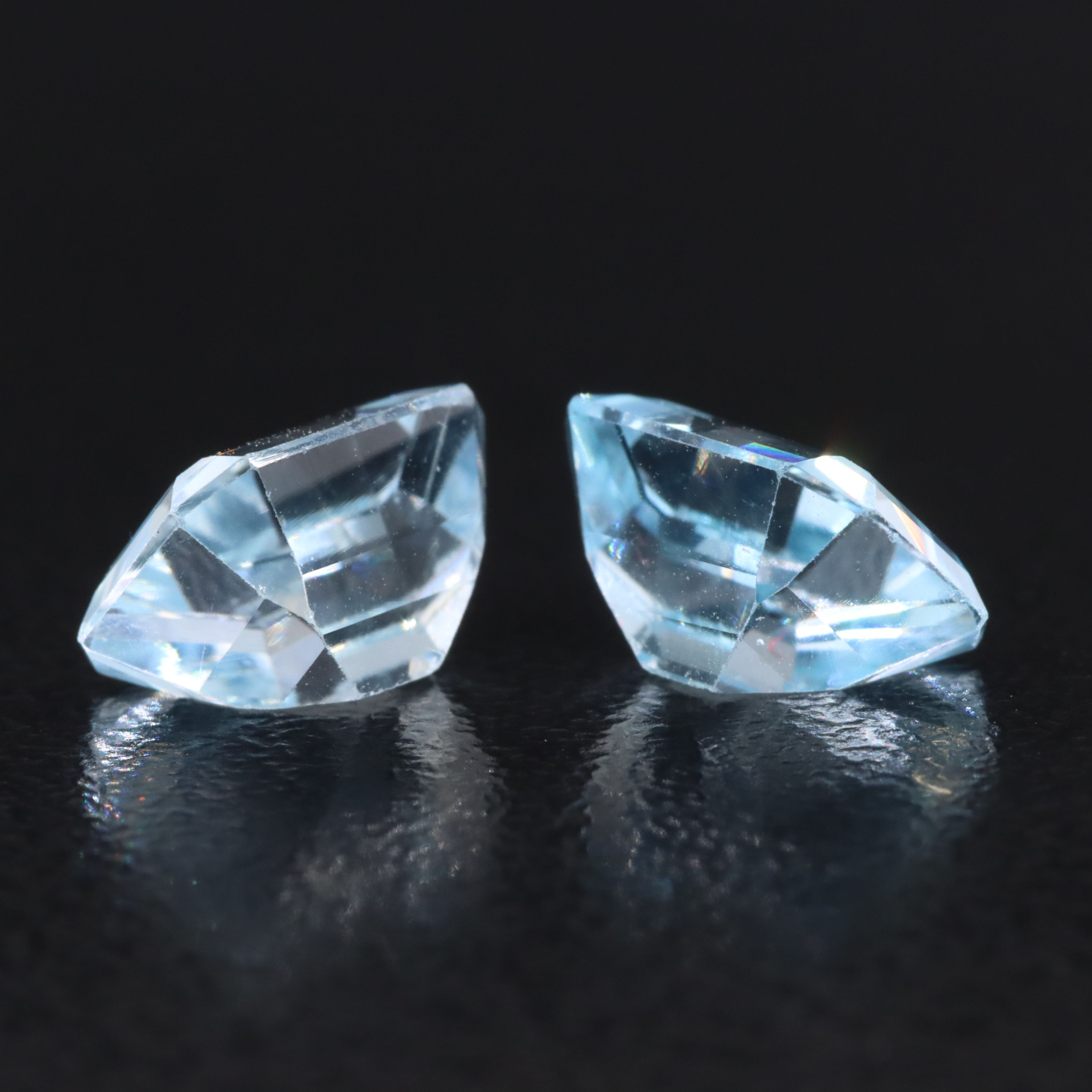 Loose 3.82 CTW Sky Blue Topaz Pair