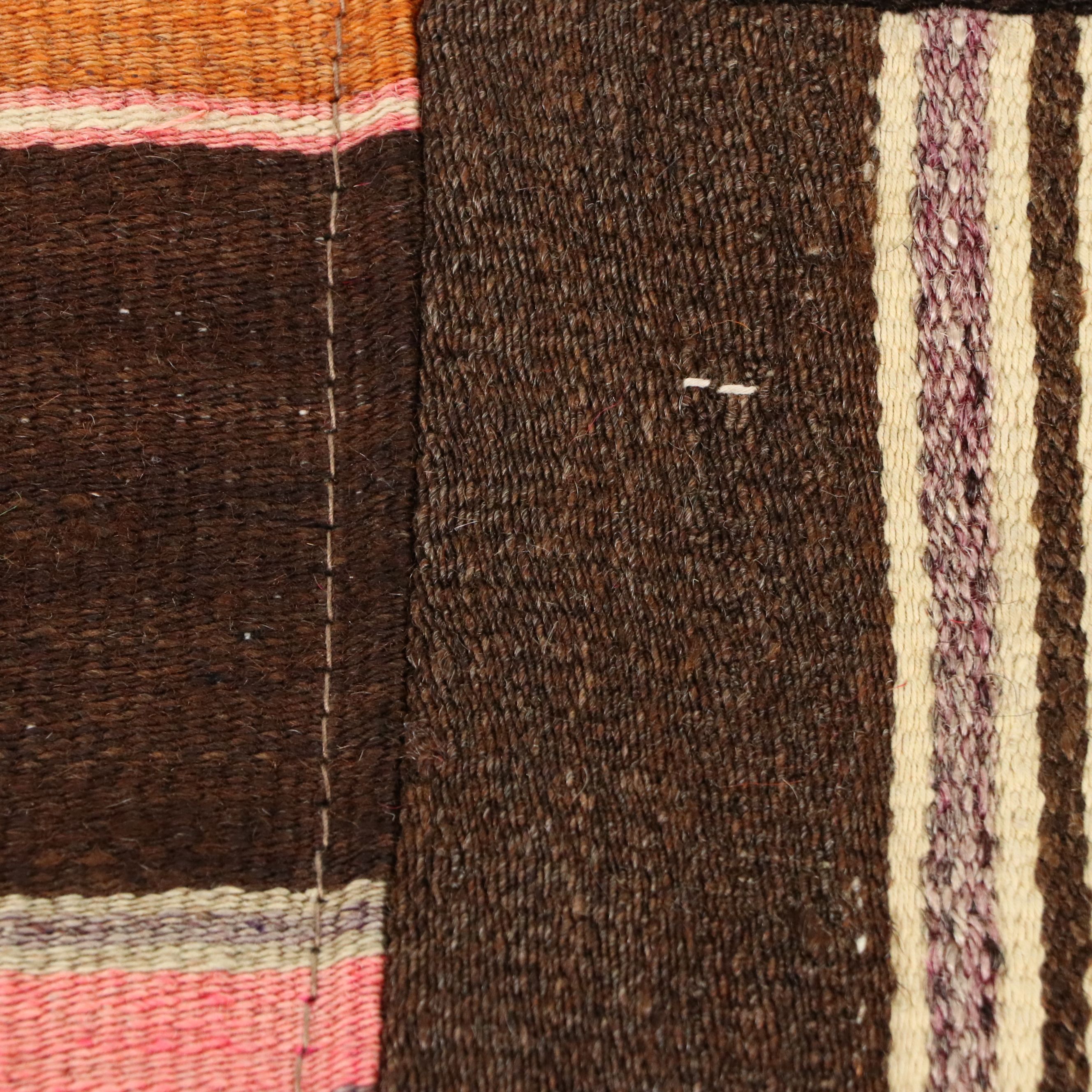 8'2 x 11'9 Handwoven Patchwork Panel Turkish Kilim Area Rug