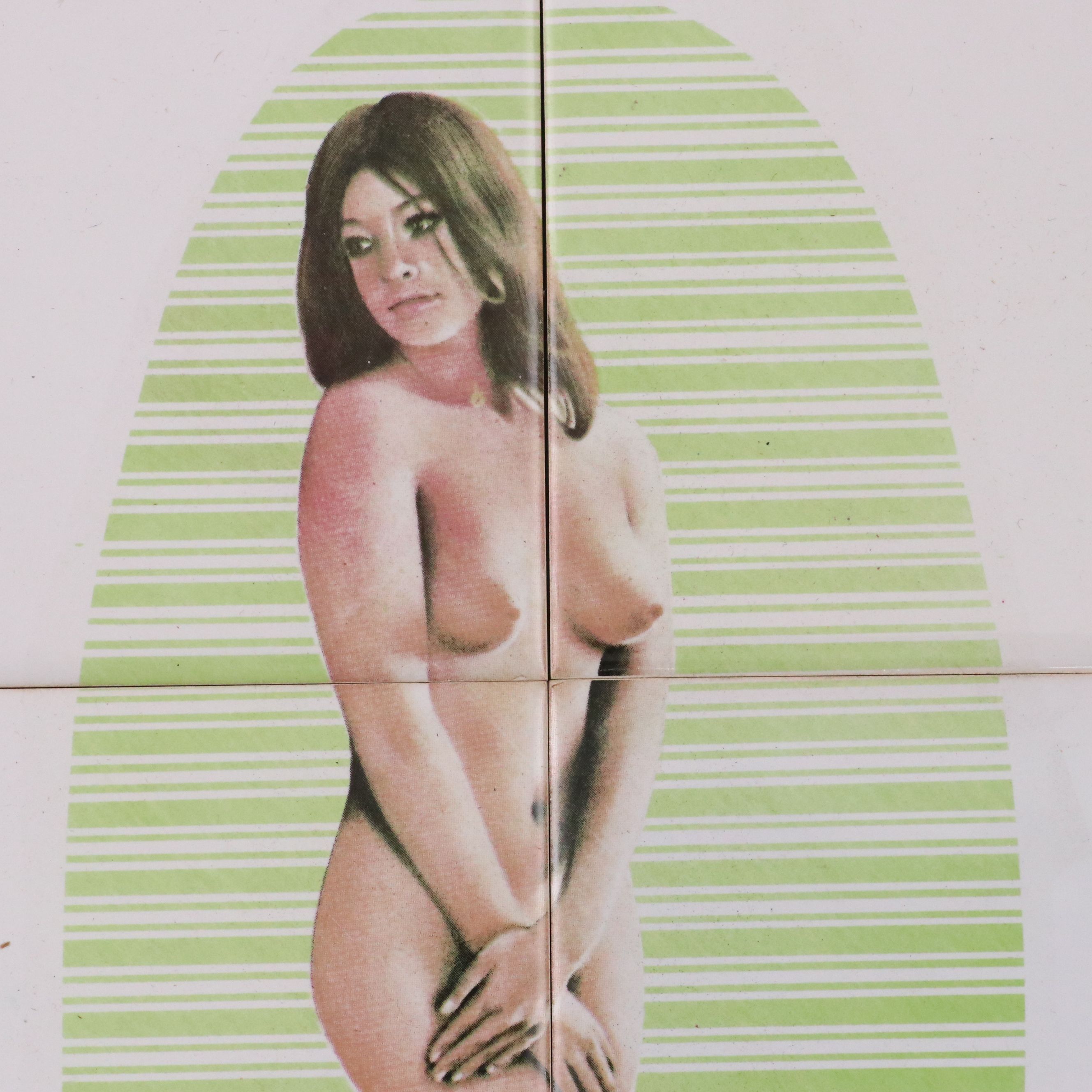 Sanyo Japanese Ceramic Tile Sets with Female Figural Scenes