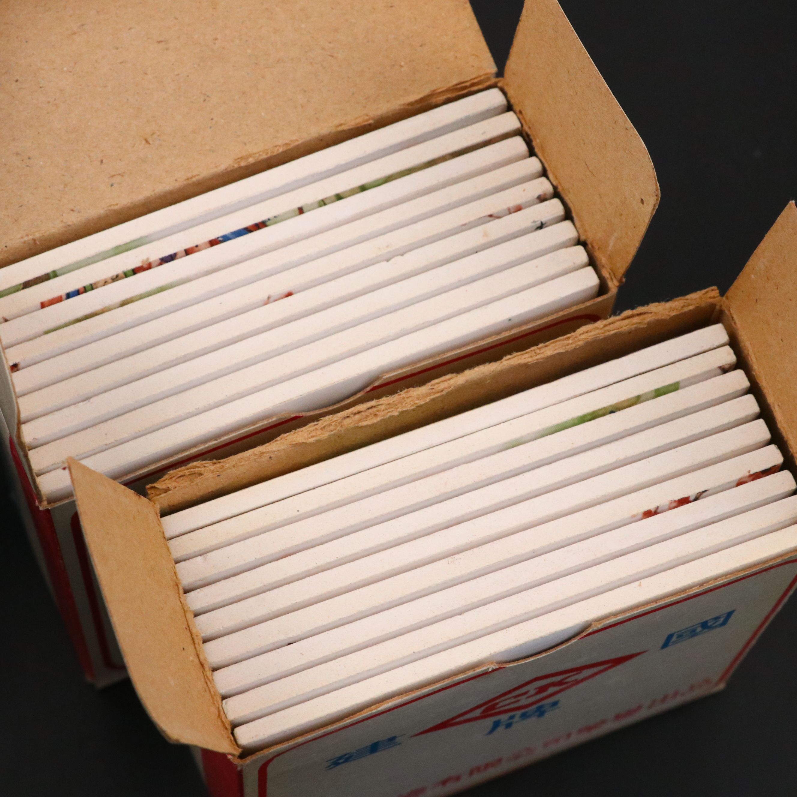 Sanyo Japanese Ceramic Tile Sets with Female Figural Scenes