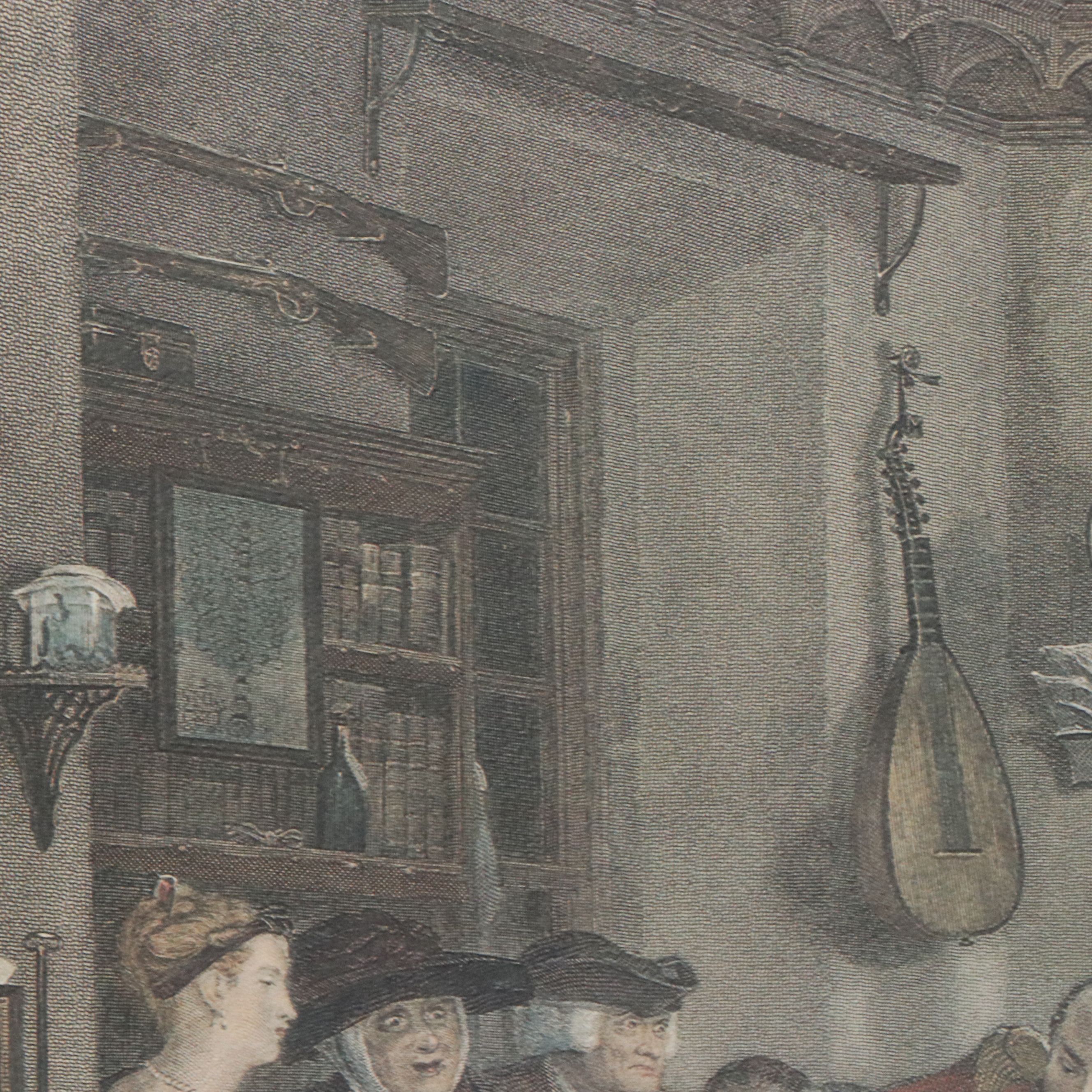 Offset Lithograph After David Wilkie "The Reading of a Will"