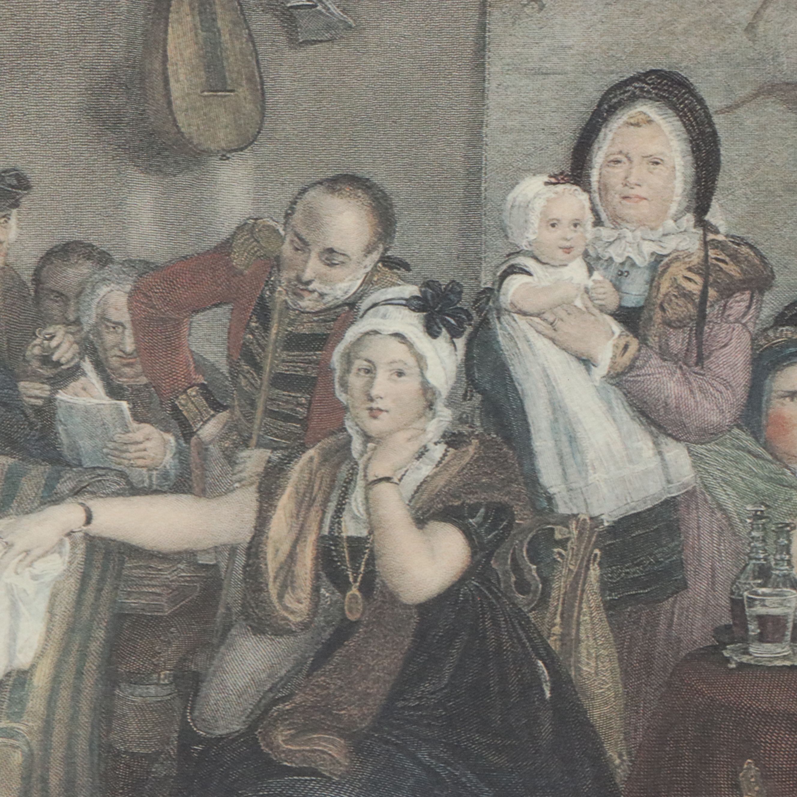 Offset Lithograph After David Wilkie "The Reading of a Will"