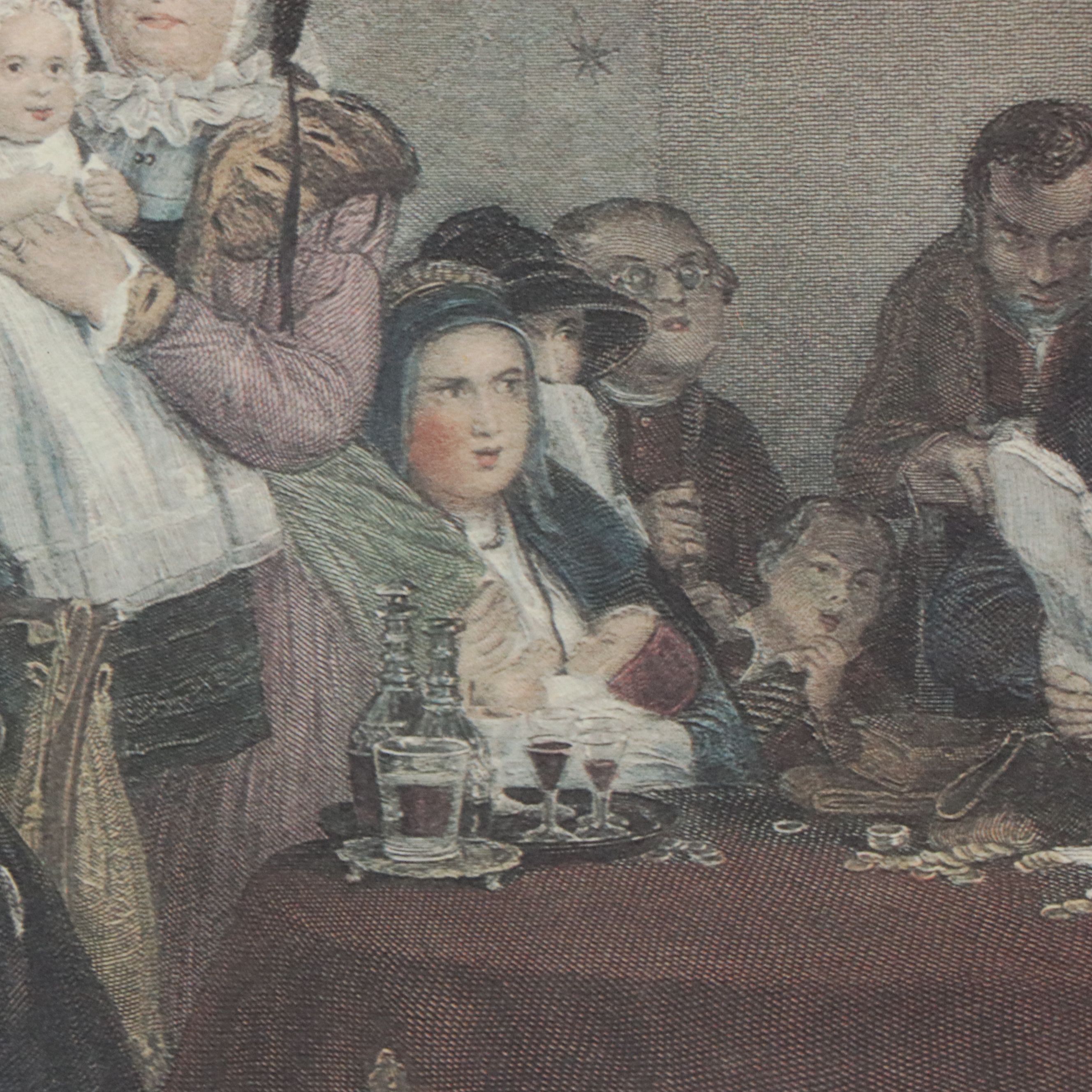 Offset Lithograph After David Wilkie "The Reading of a Will"