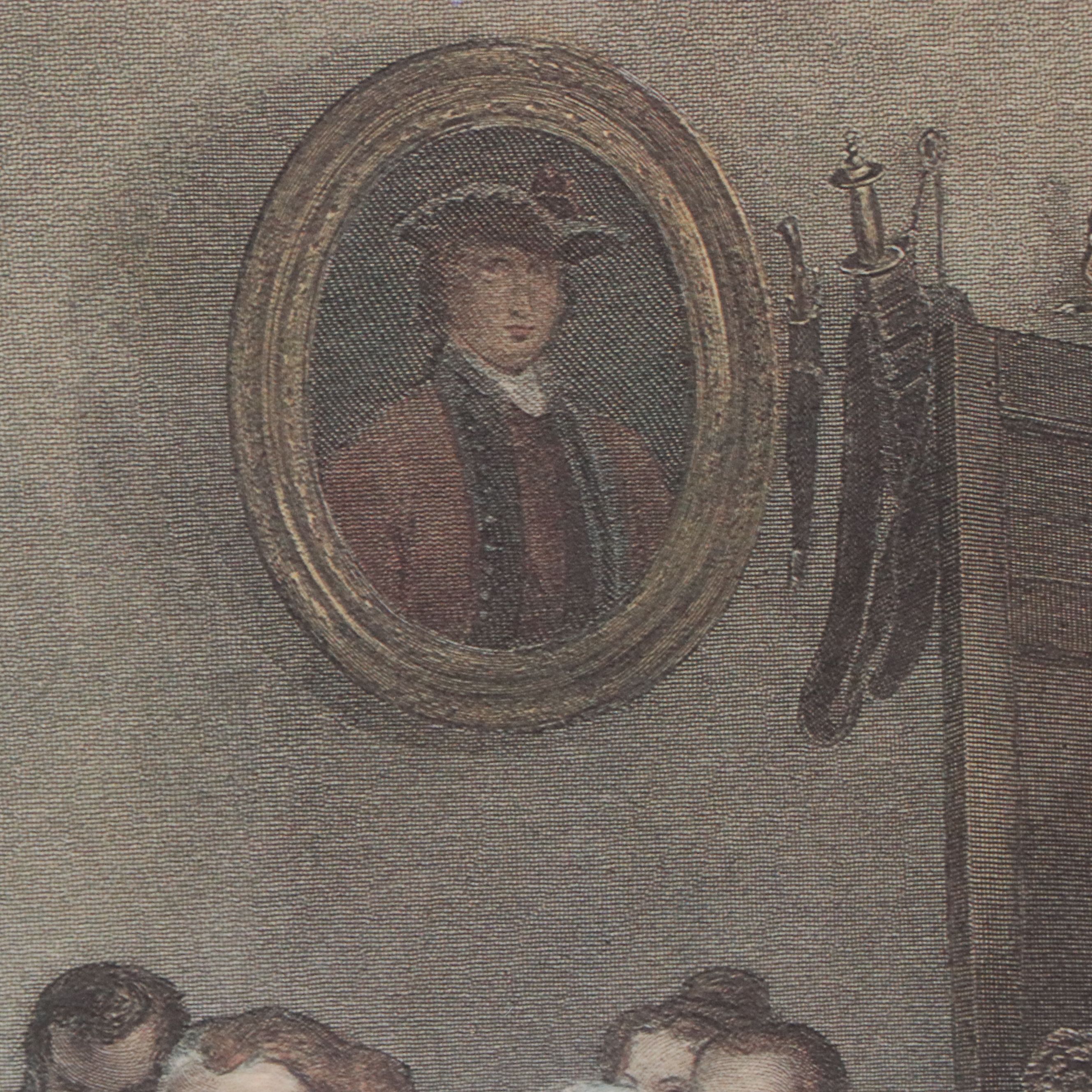 Offset Lithograph After David Wilkie "The Reading of a Will"