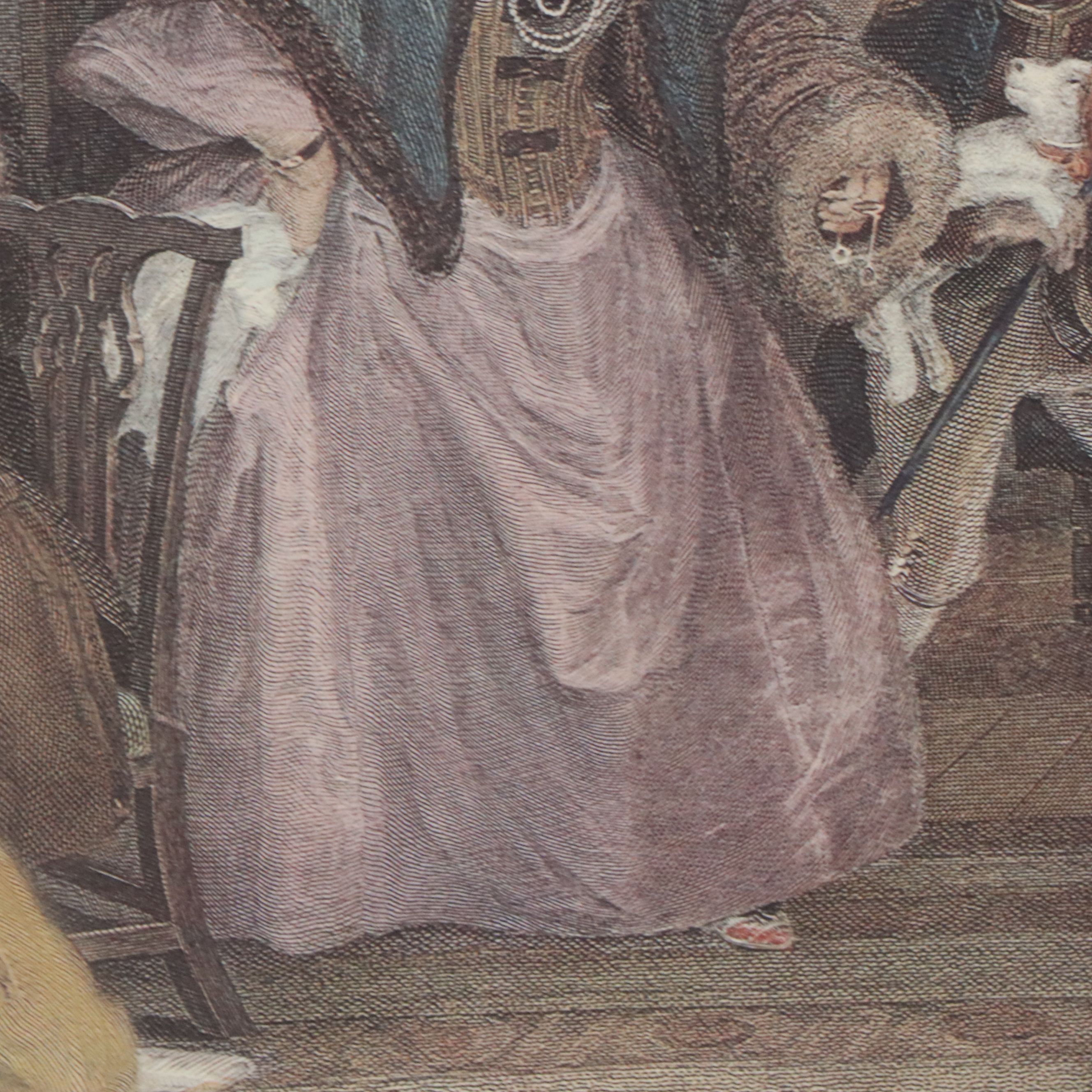 Offset Lithograph After David Wilkie "The Reading of a Will"