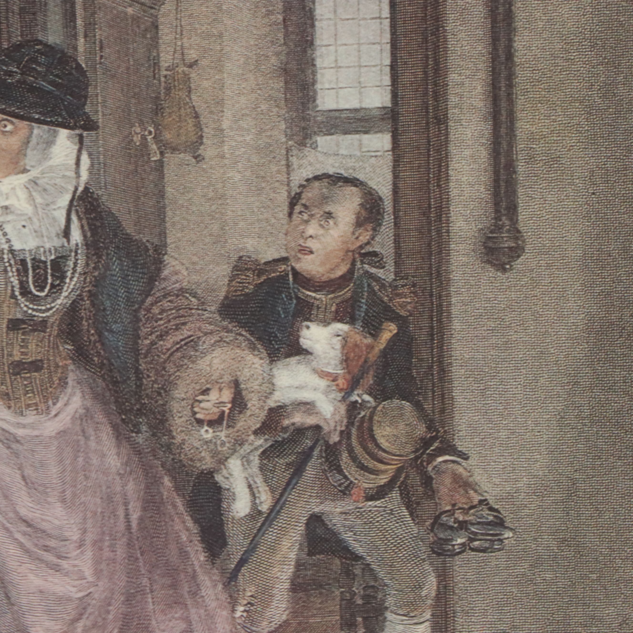 Offset Lithograph After David Wilkie "The Reading of a Will"