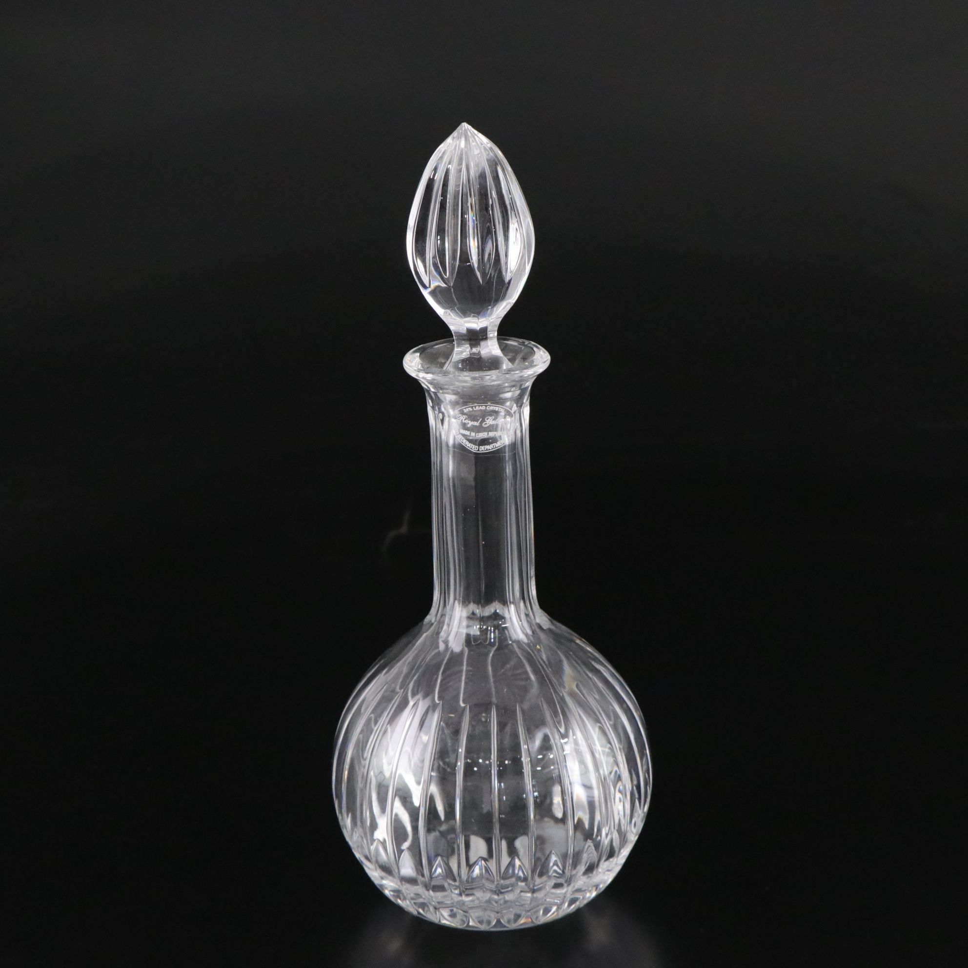 Waterford Crystal "Lismore" and Royal Gallery Czech Crystal Decanters