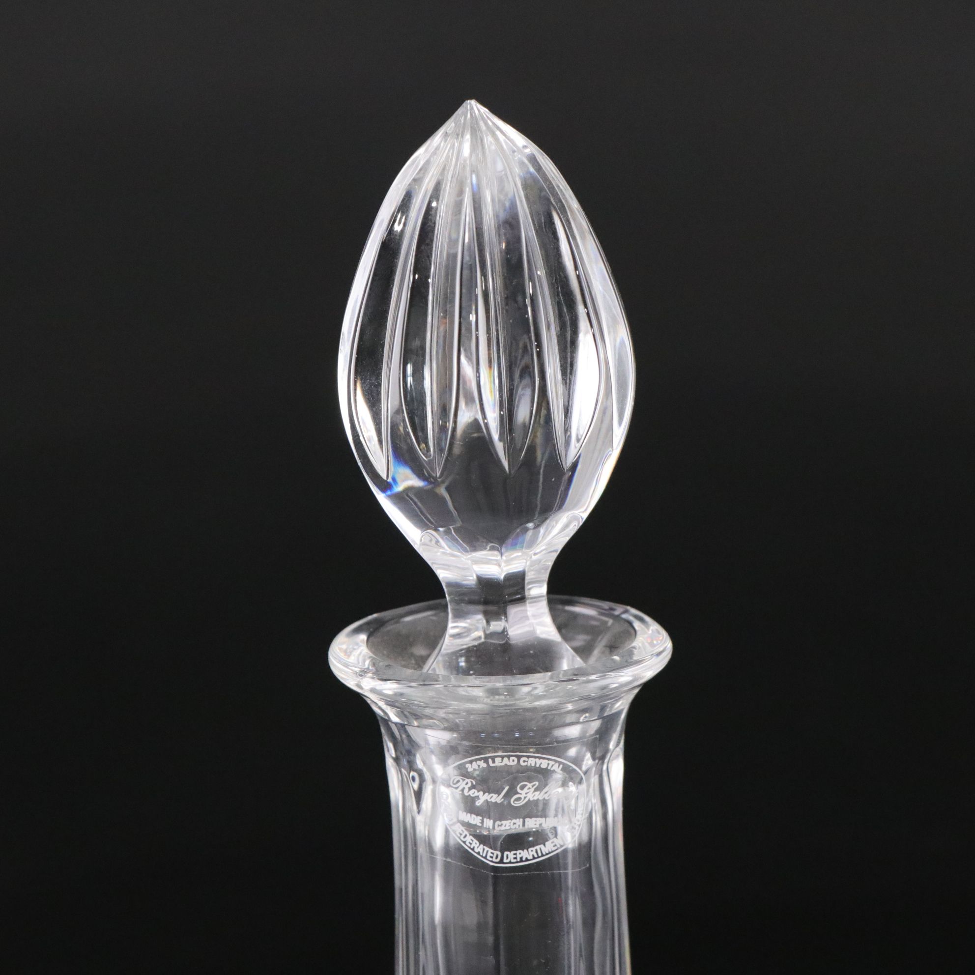 Waterford Crystal "Lismore" and Royal Gallery Czech Crystal Decanters