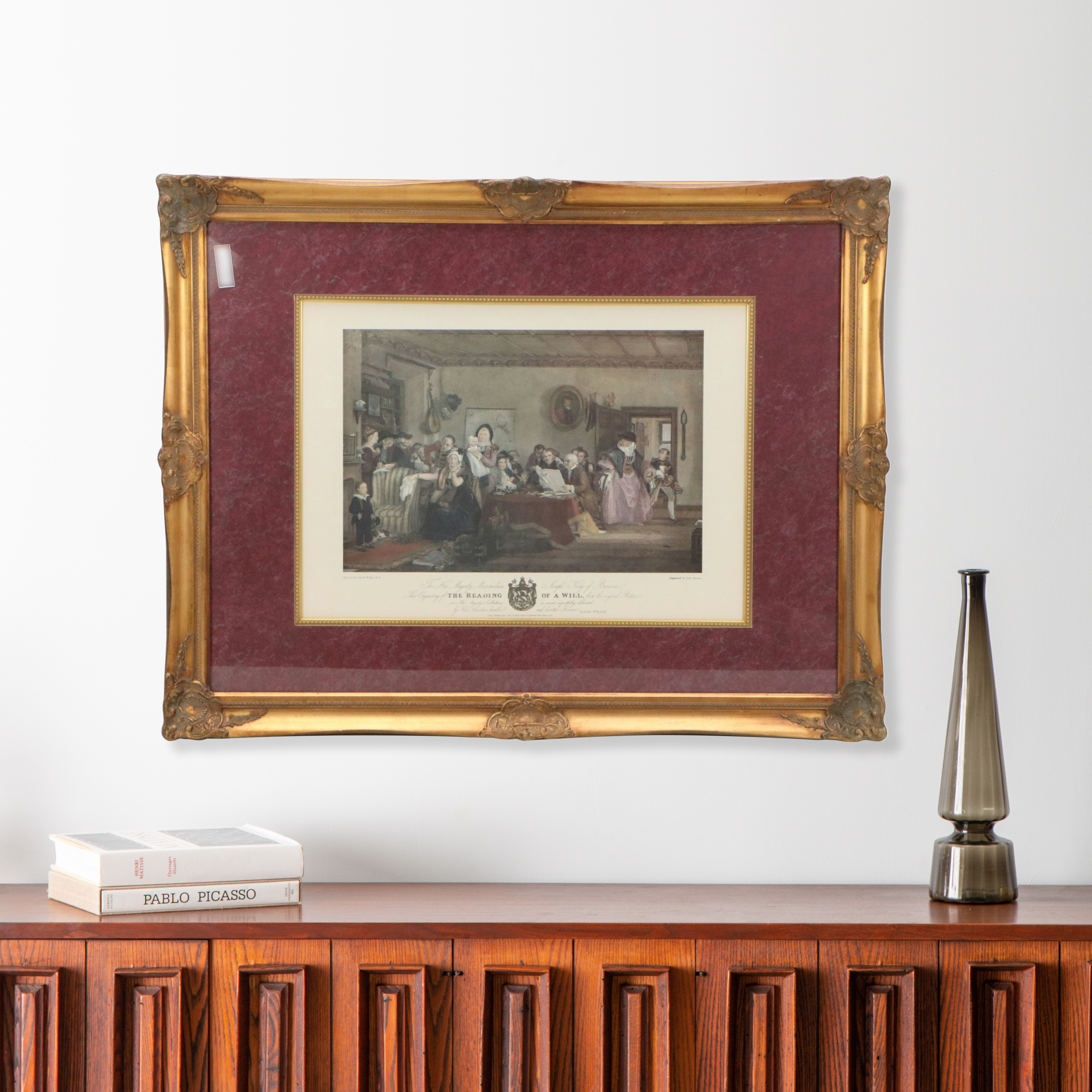 Offset Lithograph After David Wilkie "The Reading of a Will"