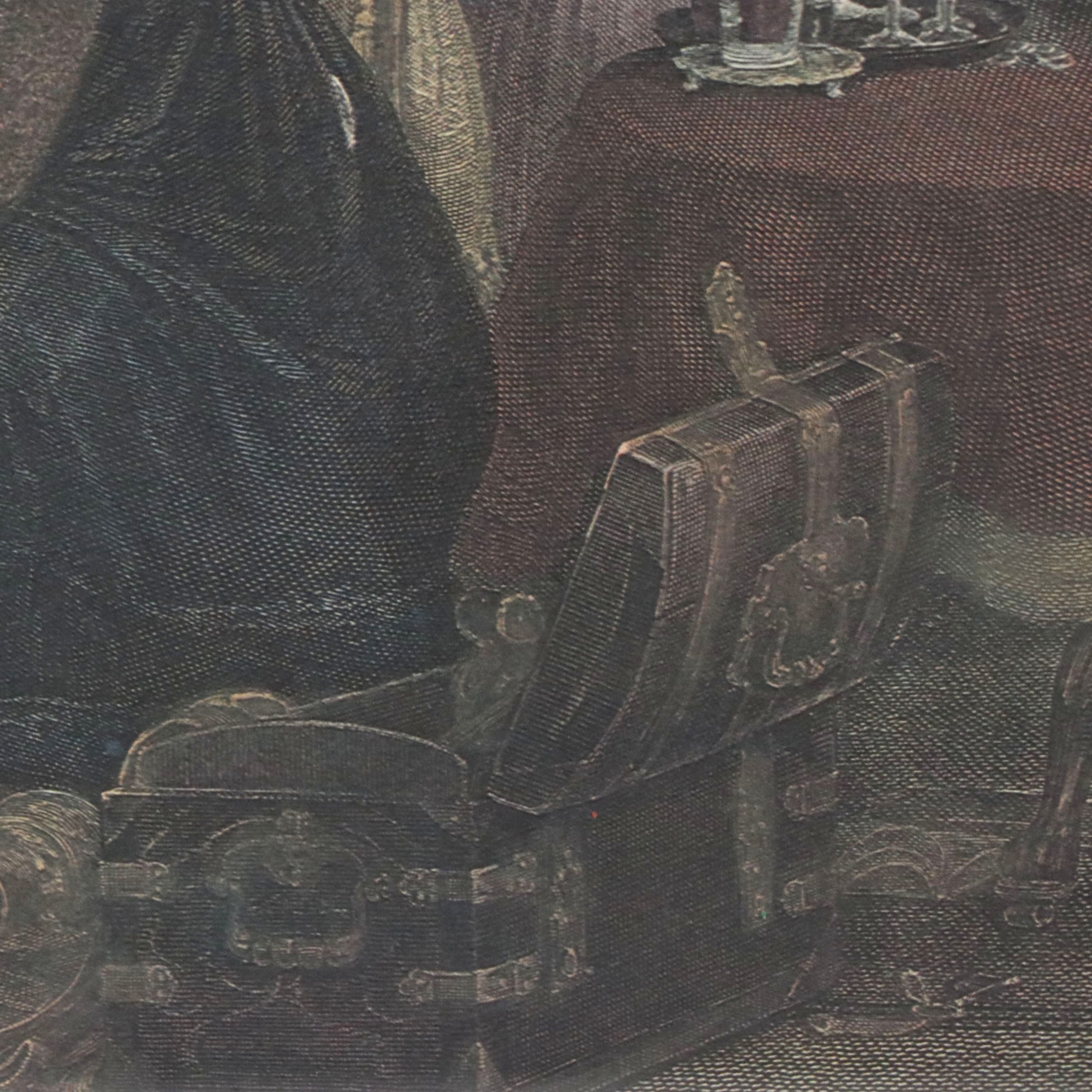 Offset Lithograph After David Wilkie "The Reading of a Will"