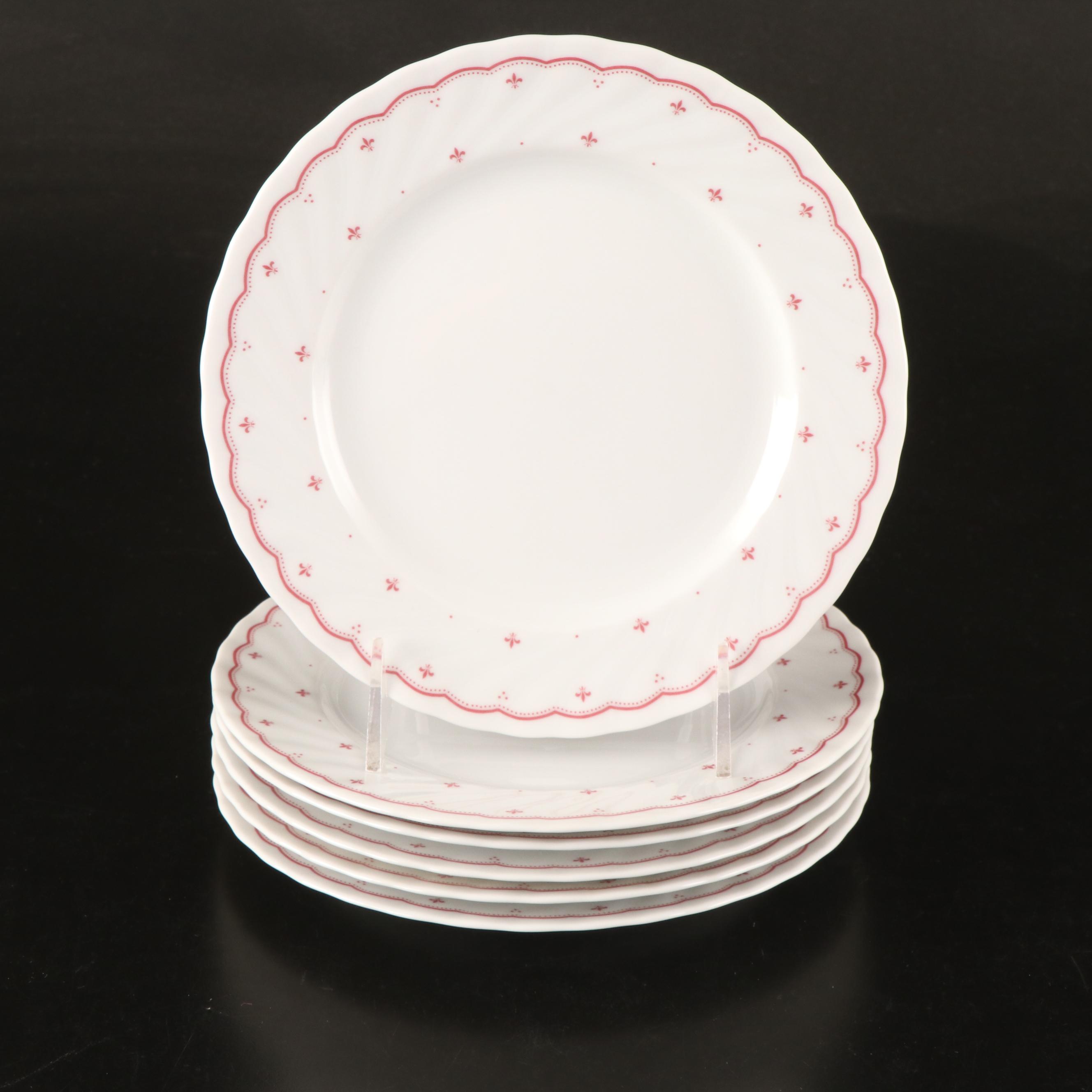 Seltmann Weiden Porcelain Salad Plates, Porcelain Bud Vases, and Delft Creamer