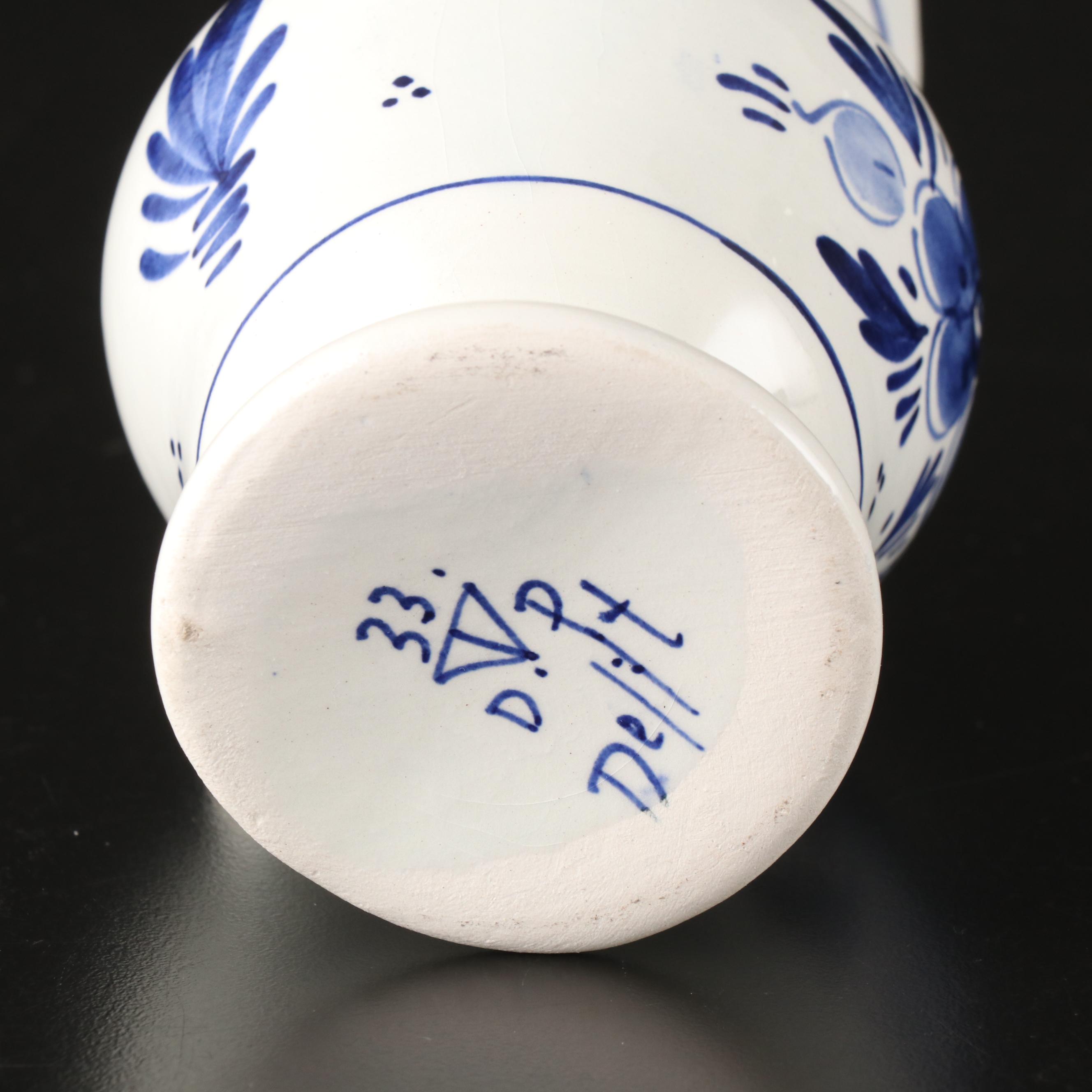 Seltmann Weiden Porcelain Salad Plates, Porcelain Bud Vases, and Delft Creamer