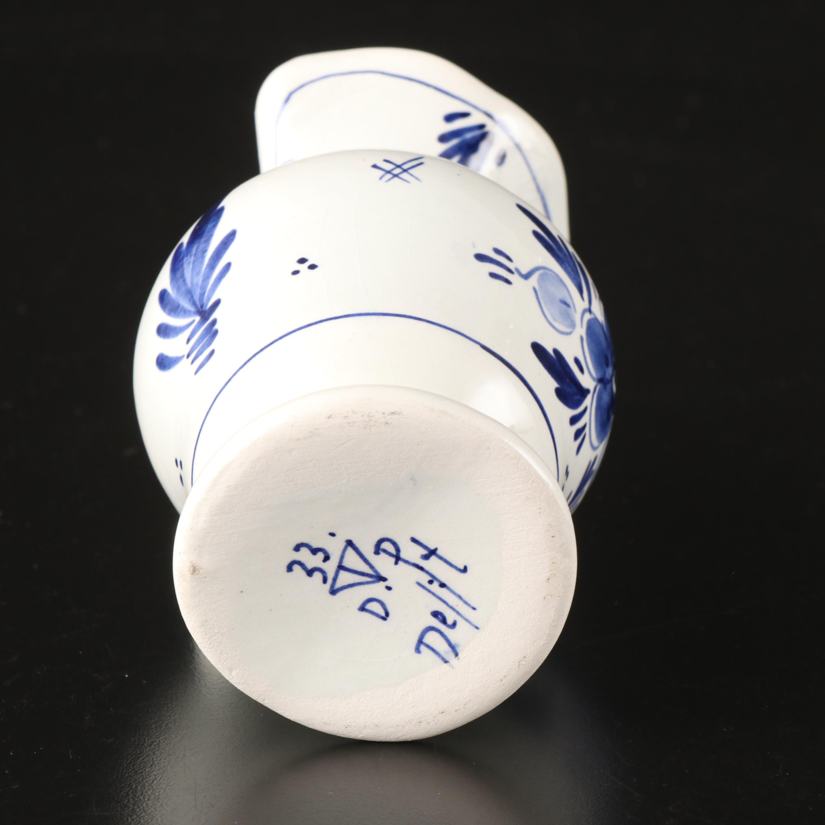 Seltmann Weiden Porcelain Salad Plates, Porcelain Bud Vases, and Delft Creamer