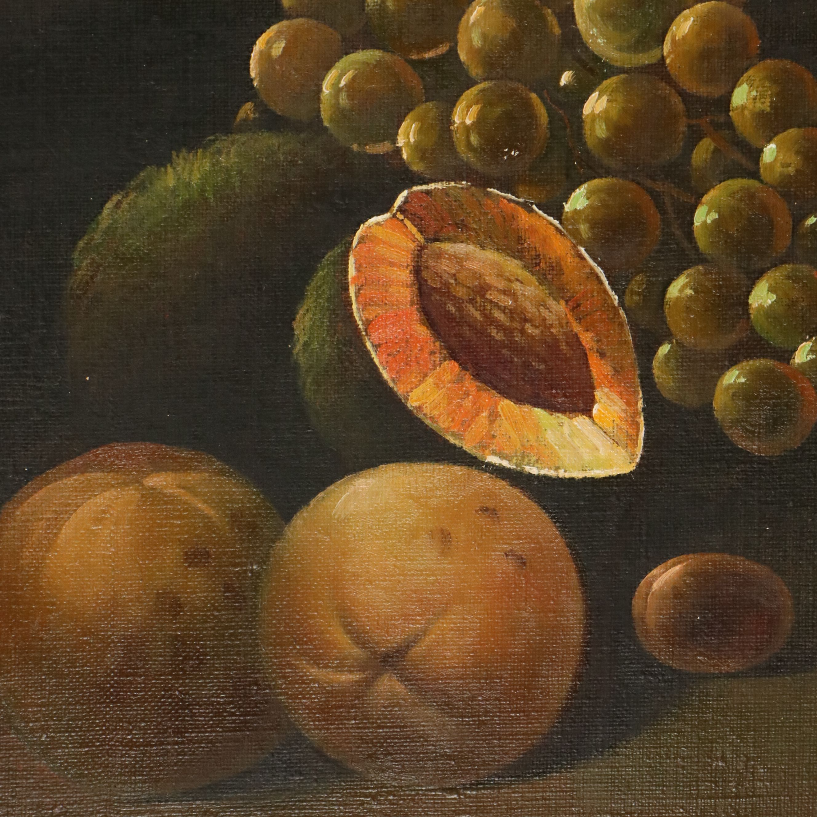 Italian School Style Oil Painting of Floral Still Life