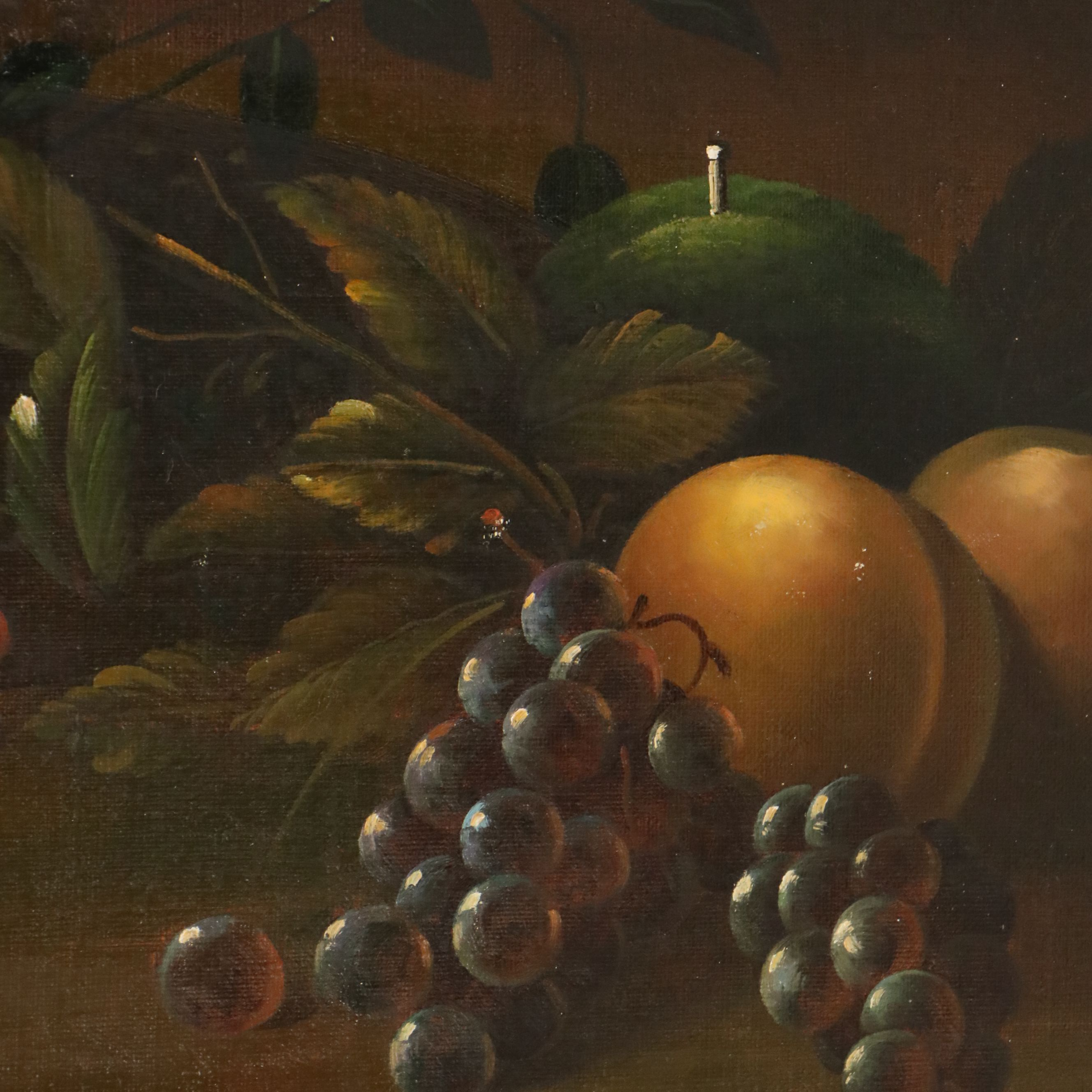 Italian School Style Oil Painting of Floral Still Life