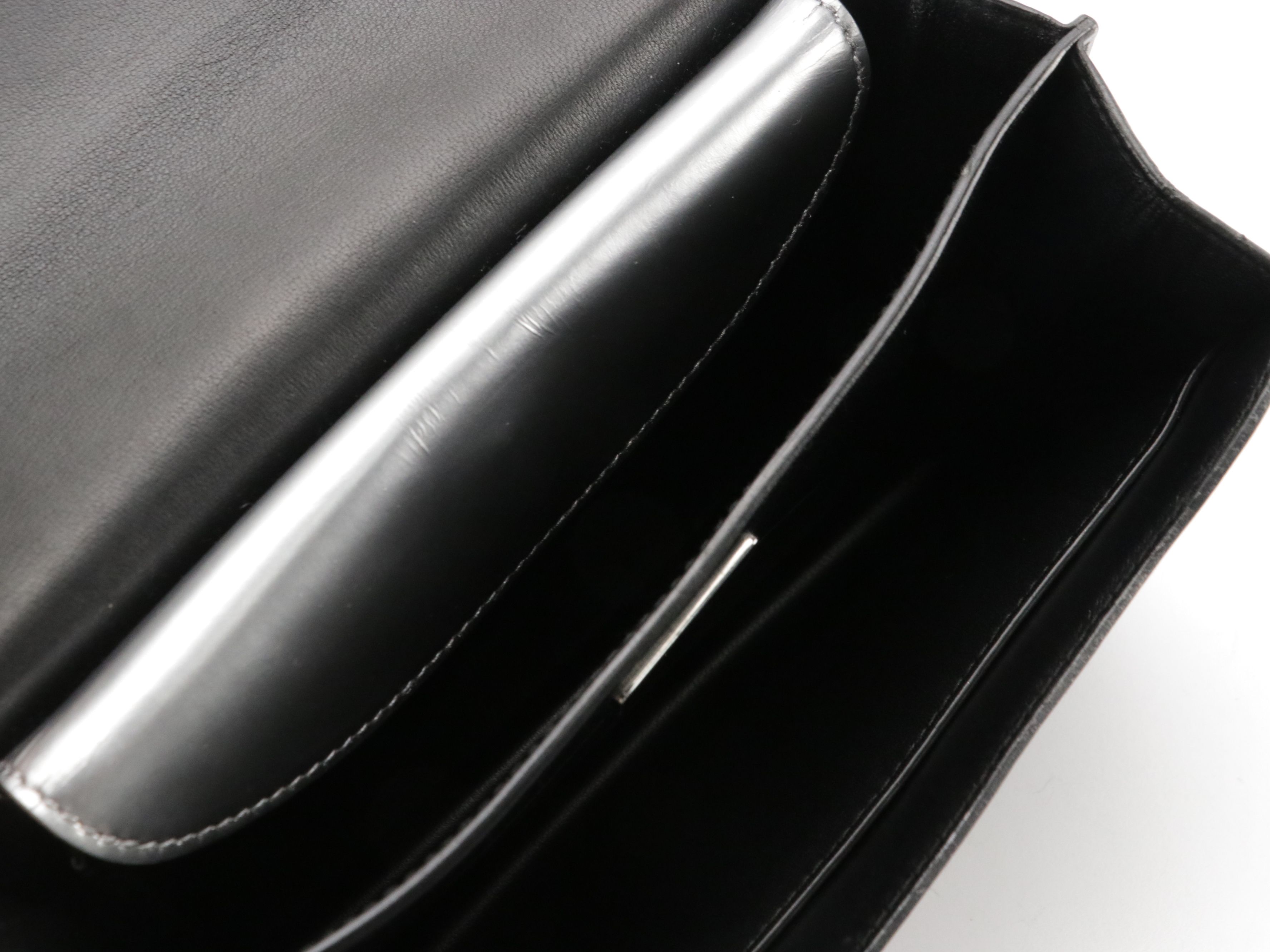 Prada Spazzolato Logo Envelope Flap Shoulder Bag in Metallic Silver Leather