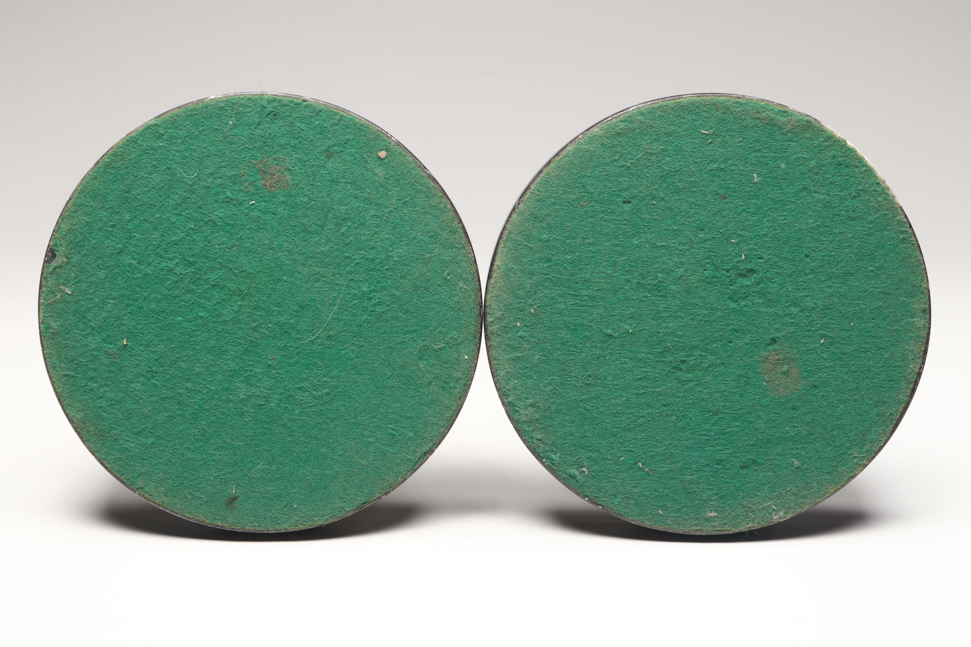 Pair of Vintage Silver Finish Baroque Style Angels on Marble Base