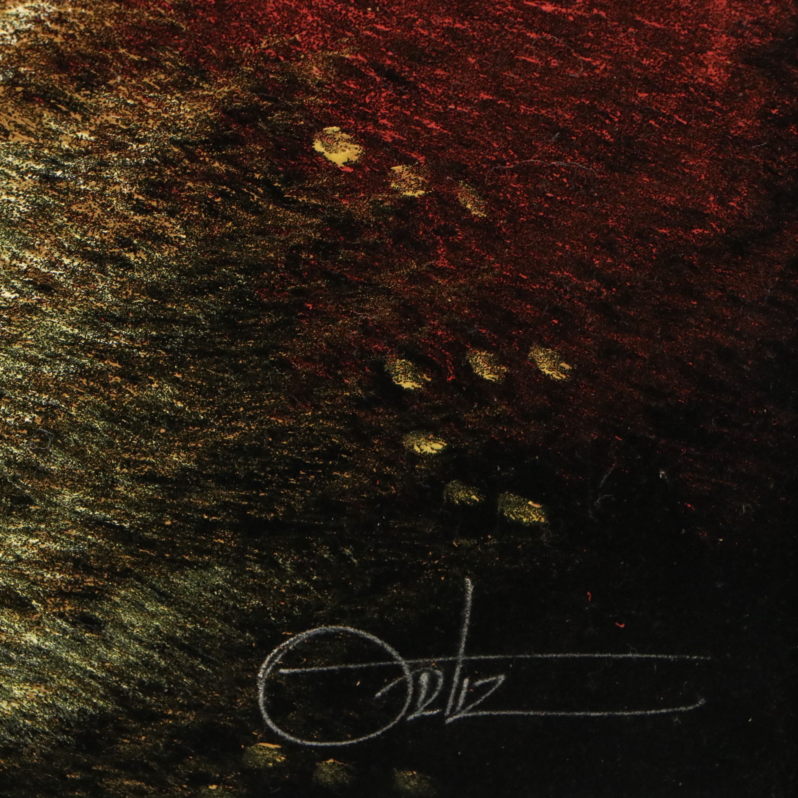 Velvet Painting of Bald Eagle in Flight, 21st Century