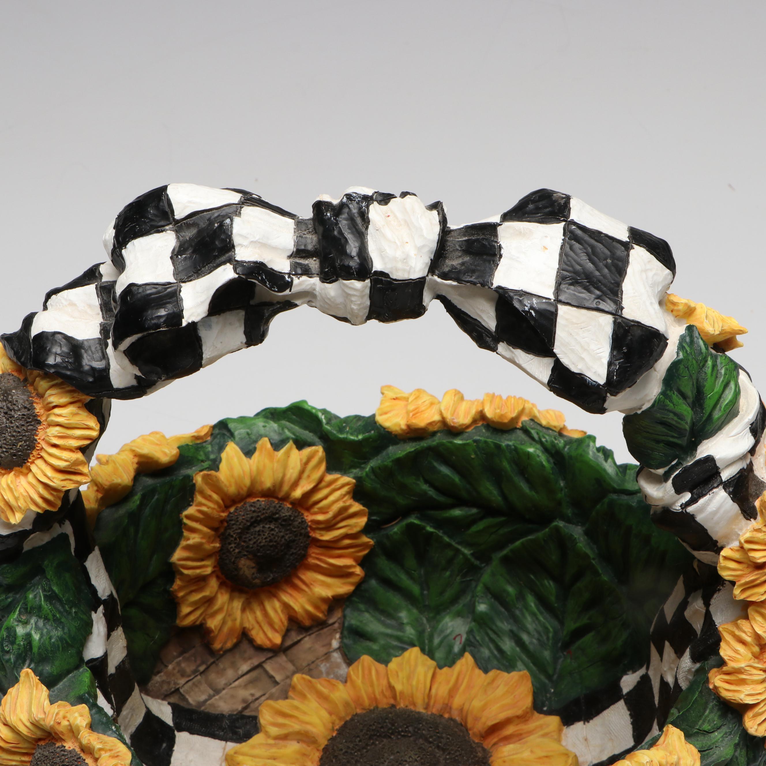 Amora Ceramic Scalloped Dinner Plates, Resin Basket, and More Tableware