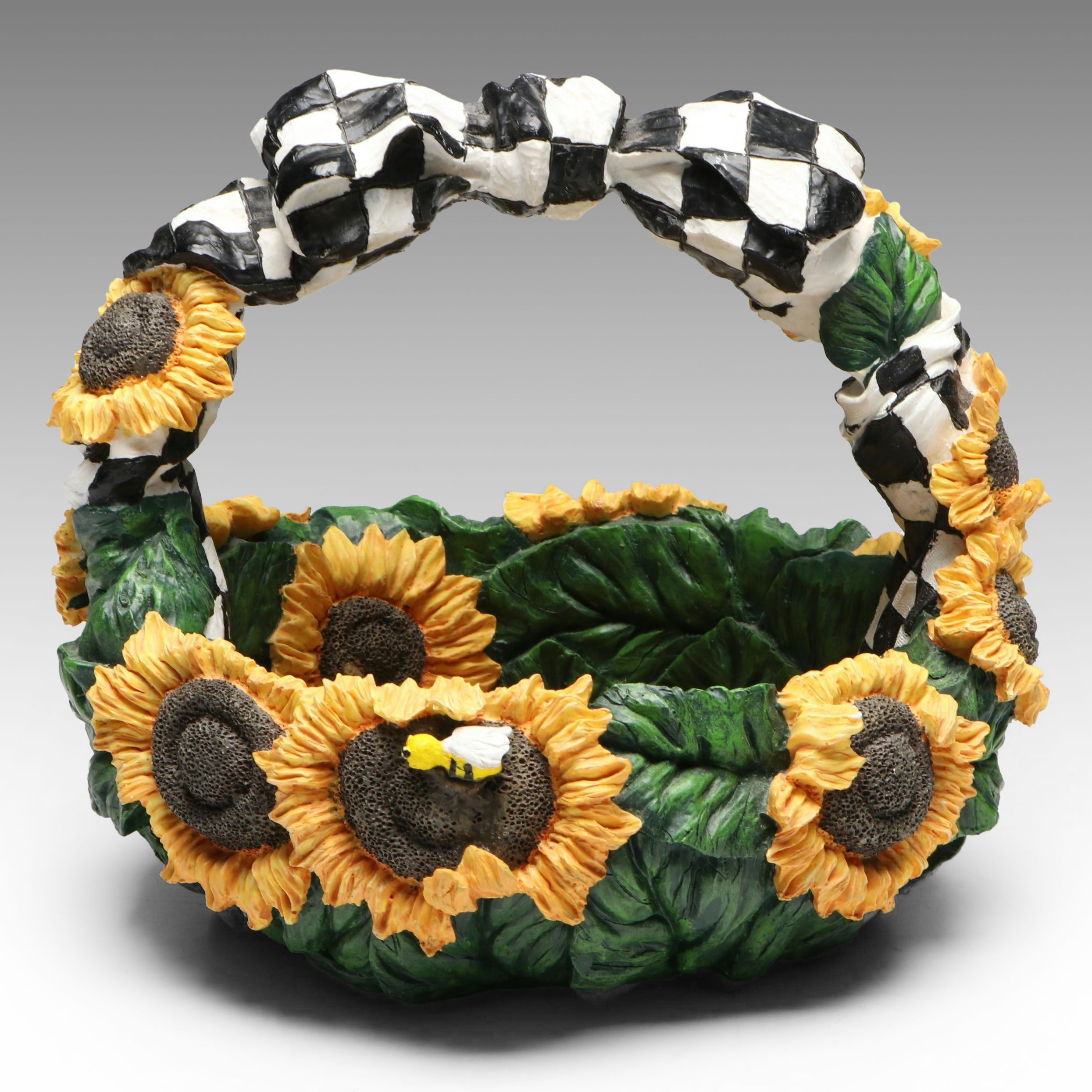 Amora Ceramic Scalloped Dinner Plates, Resin Basket, and More Tableware