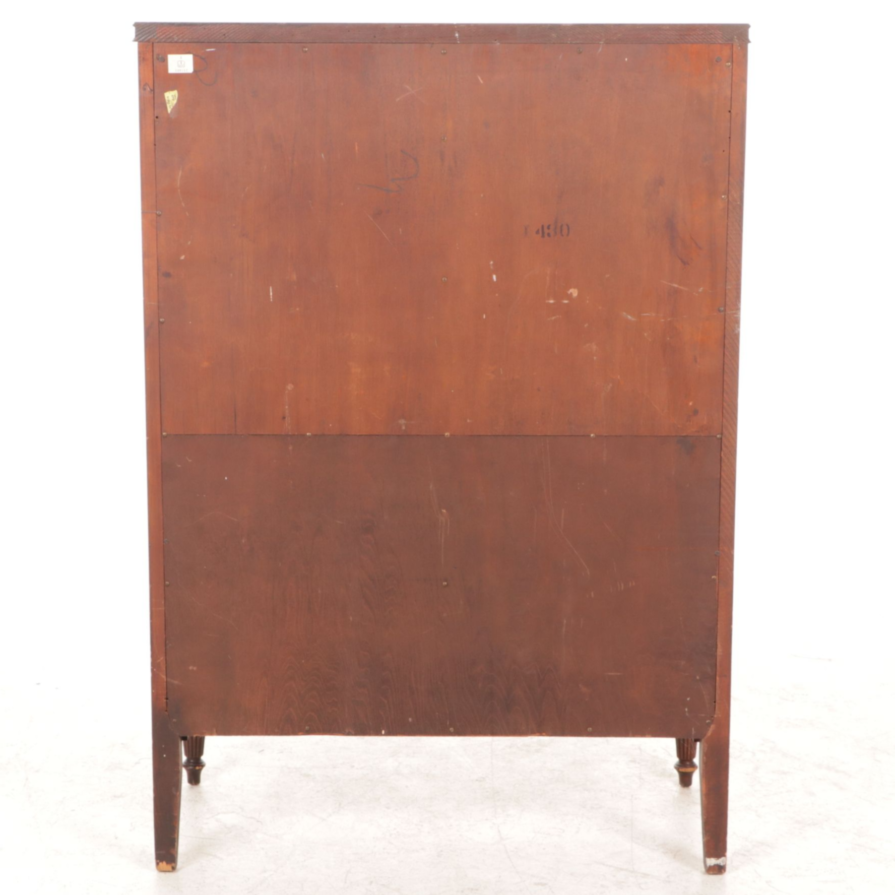 Sheraton Style Mahogany Bow Front Chest of Drawers, Early 20th Century