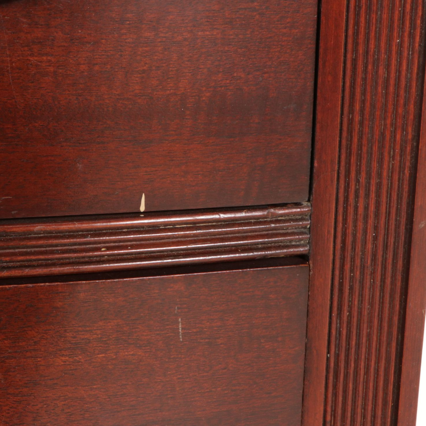 Sheraton Style Mahogany Bow Front Chest of Drawers, Early 20th Century