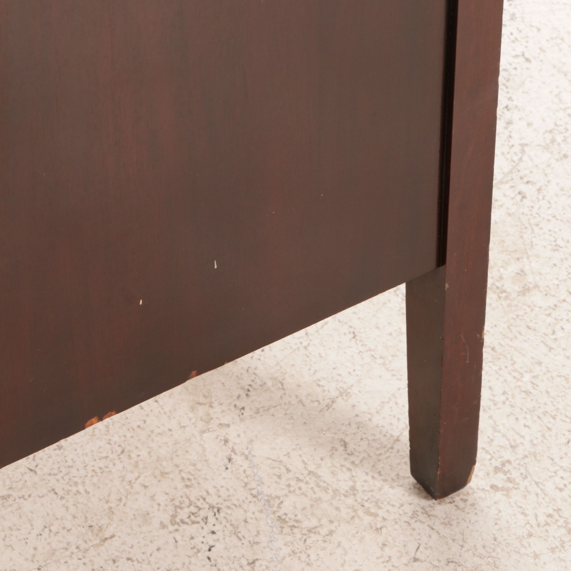 Sheraton Style Mahogany Bow Front Chest of Drawers, Early 20th Century