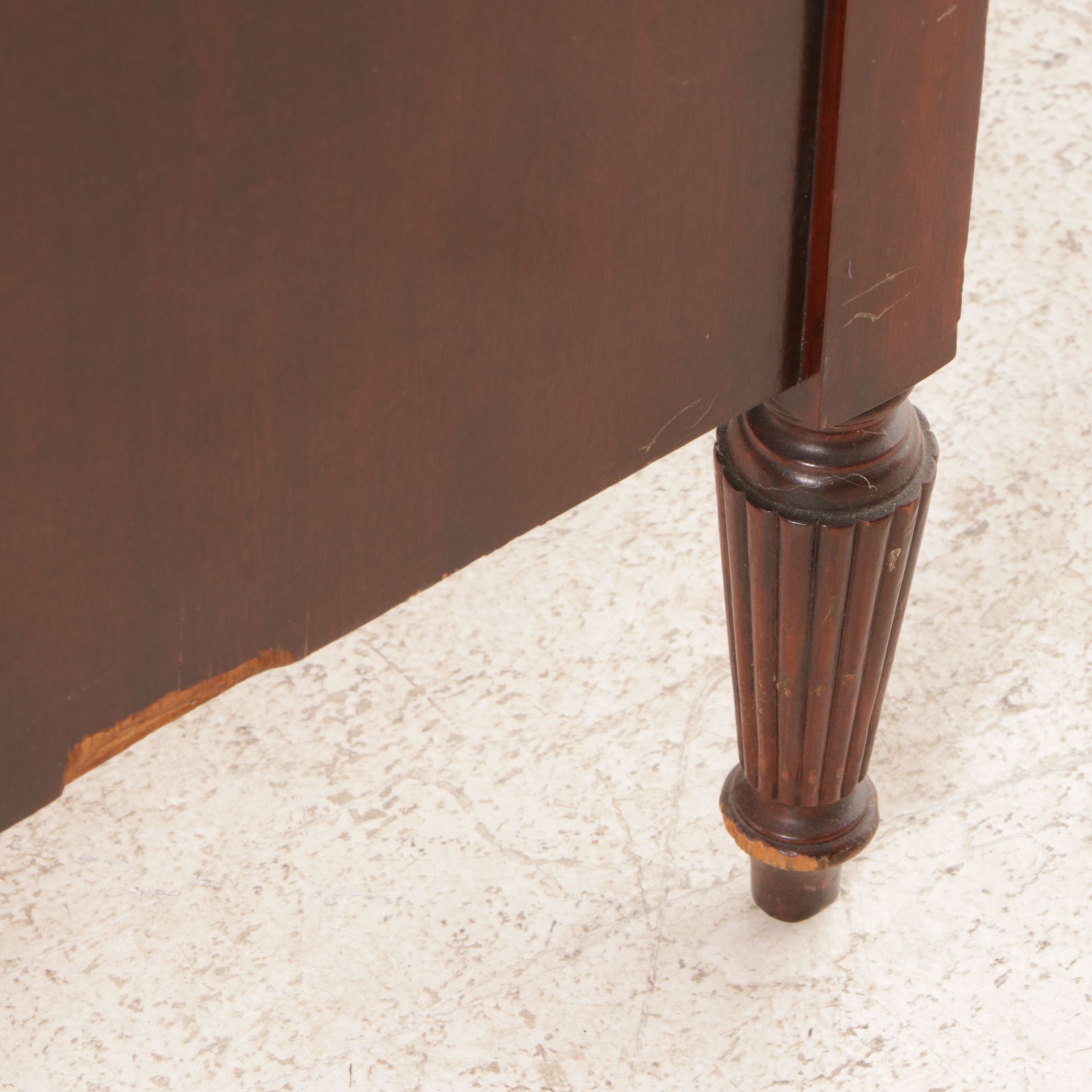 Sheraton Style Mahogany Bow Front Chest of Drawers, Early 20th Century