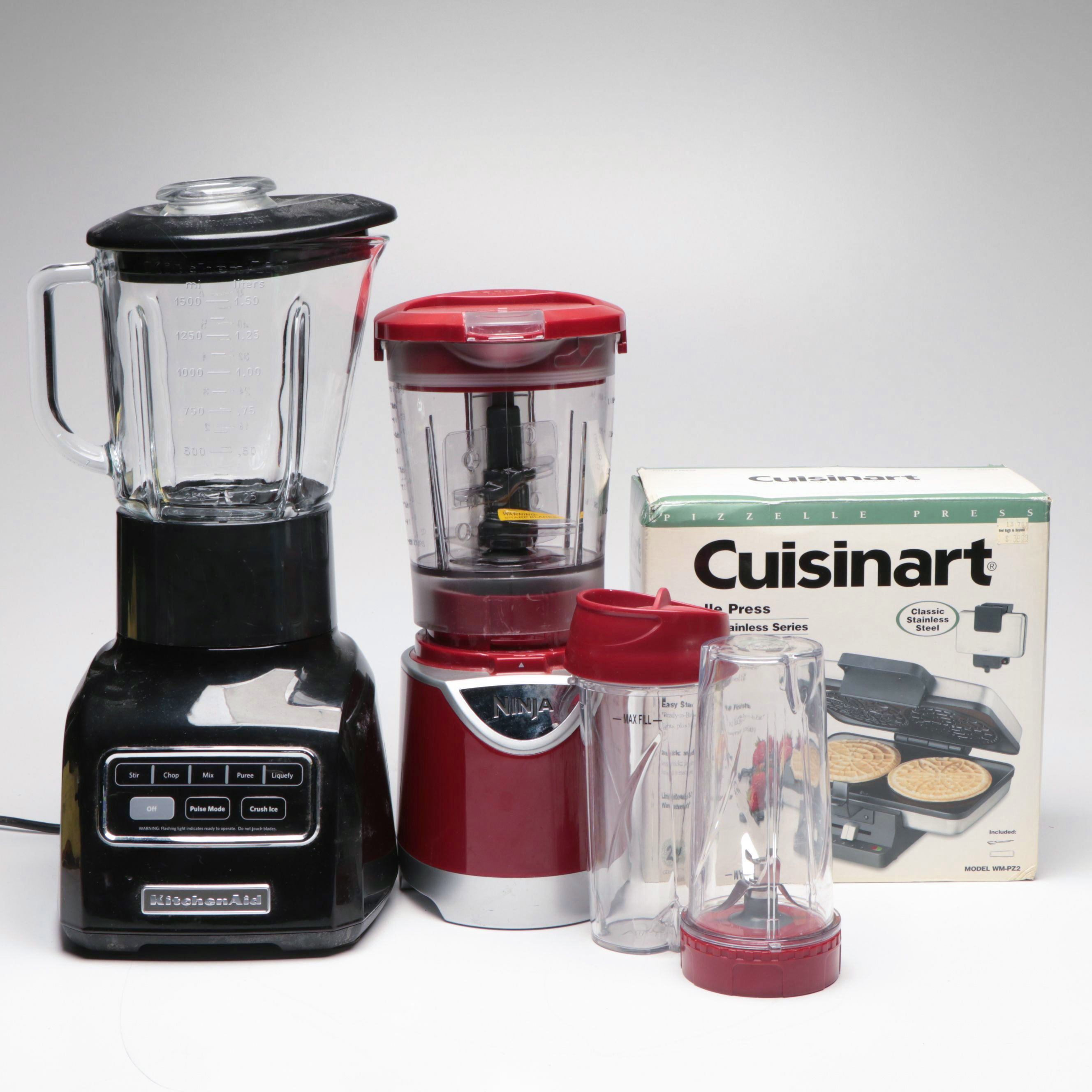 KitchenAid and Ninja Blenders with Cuisinart Pizzelle Press