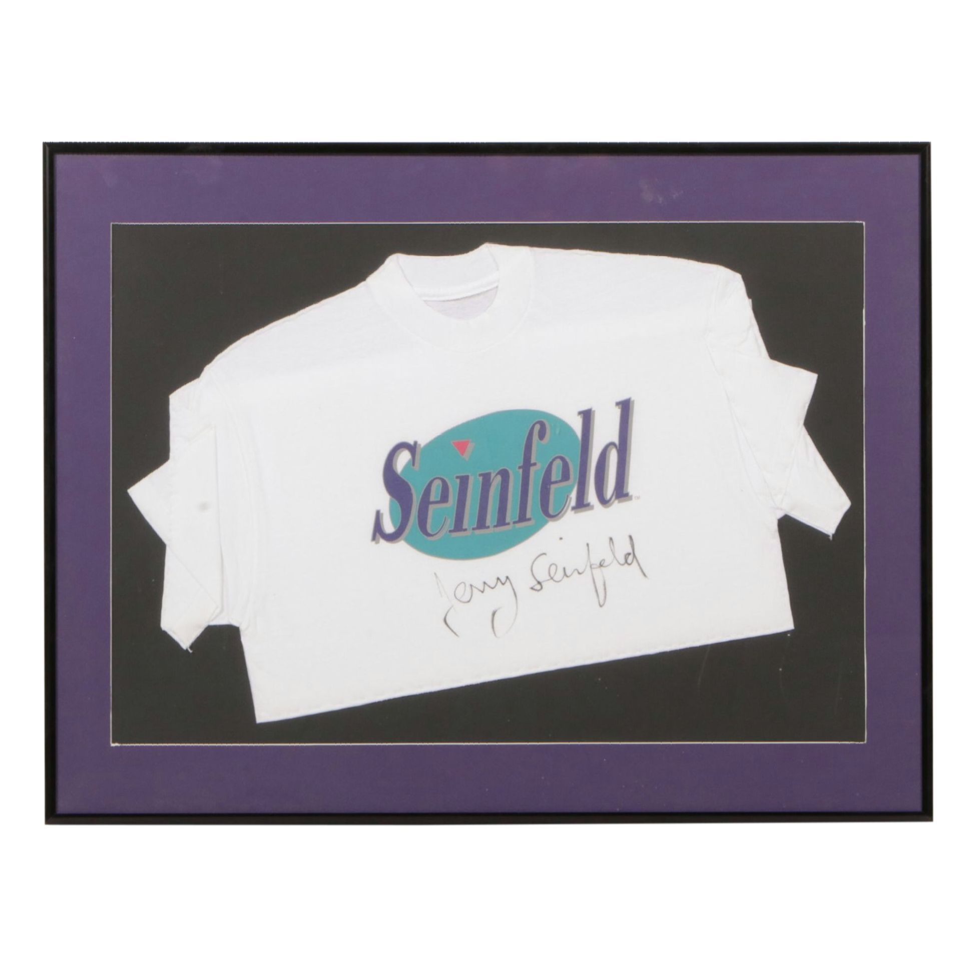 Jerry Seinfeld Signed "Seinfeld" T-Shirt in Frame