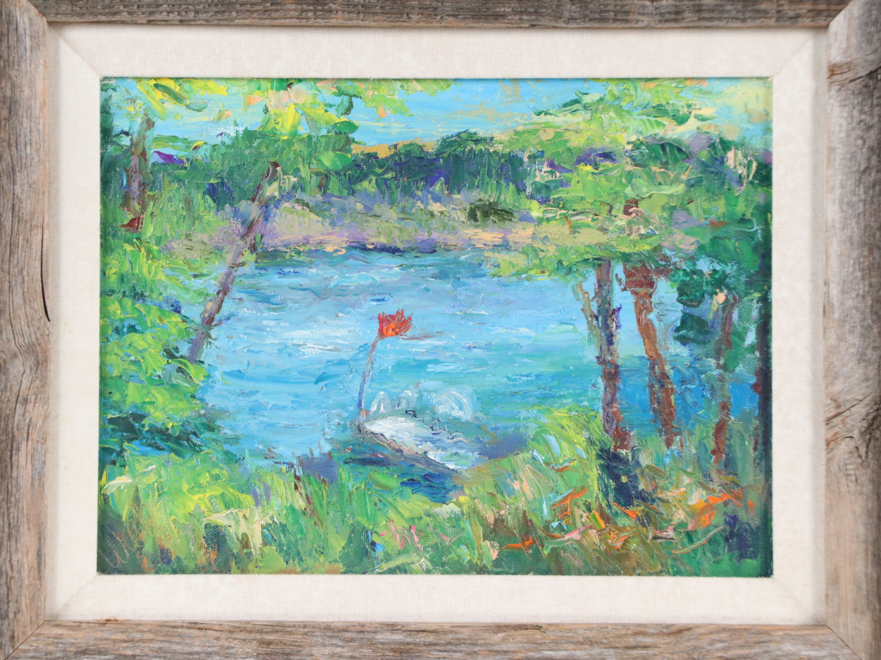 Trish Weeks Lake Landscape Oil Painting
