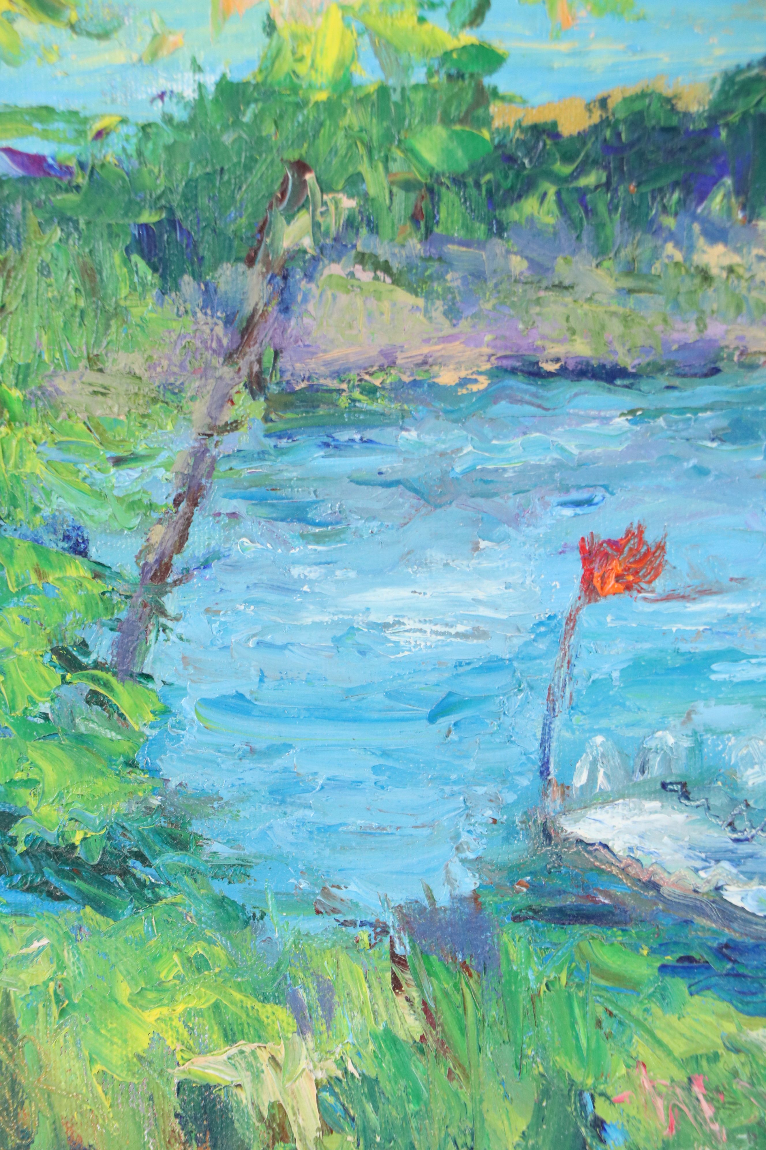 Trish Weeks Lake Landscape Oil Painting