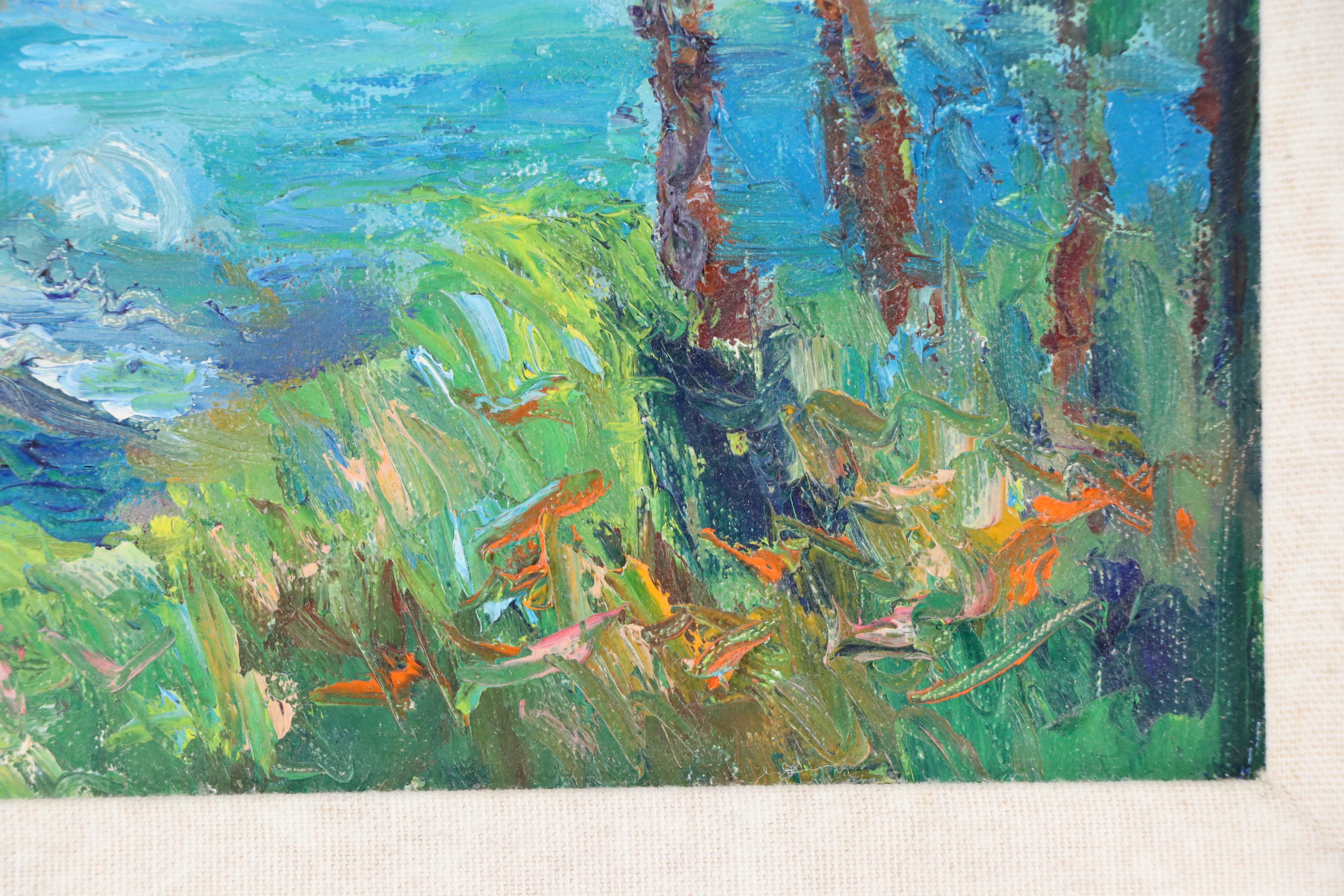 Trish Weeks Lake Landscape Oil Painting