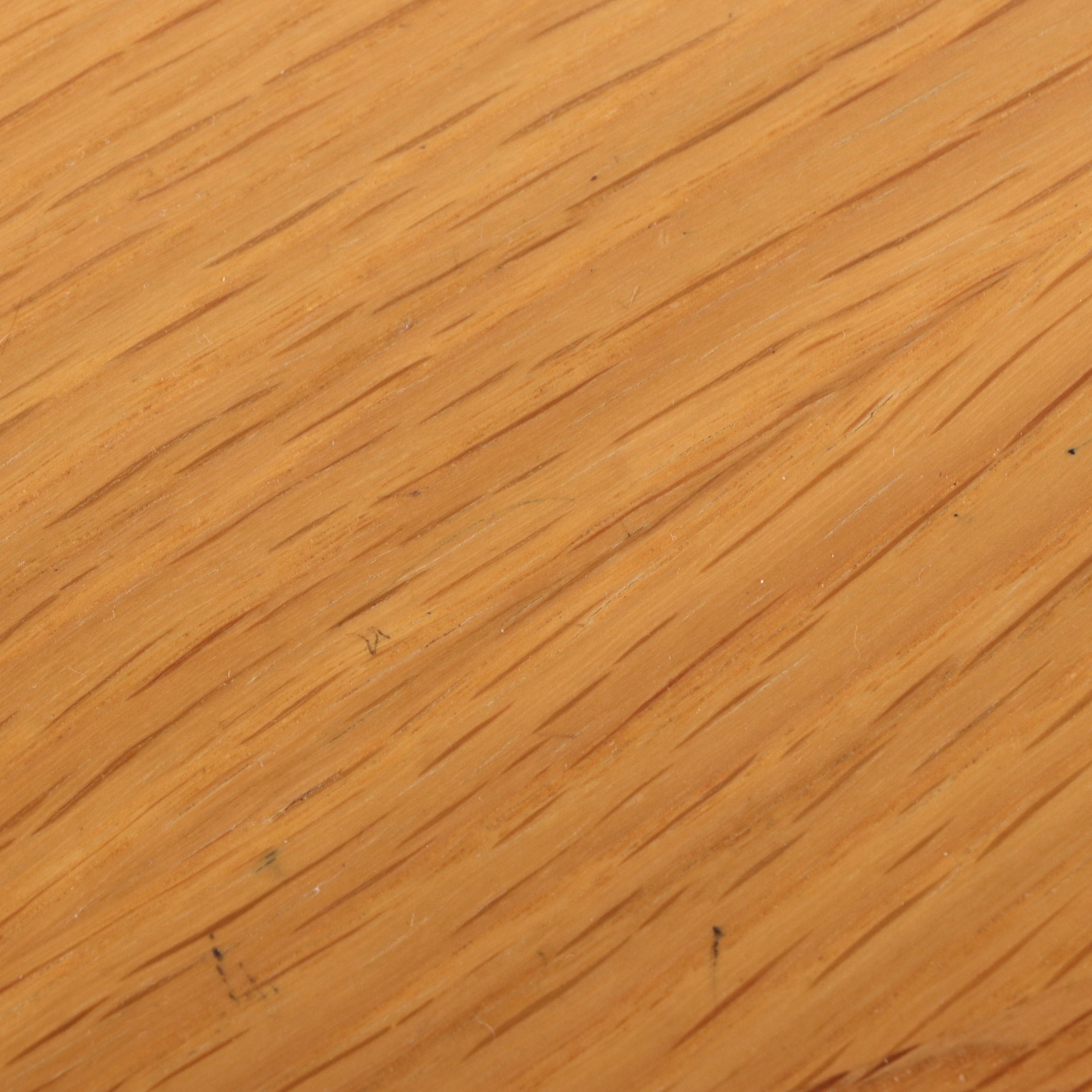 Contemporary Architectural Crafts Style Round Table with Ebonized Lattice Base