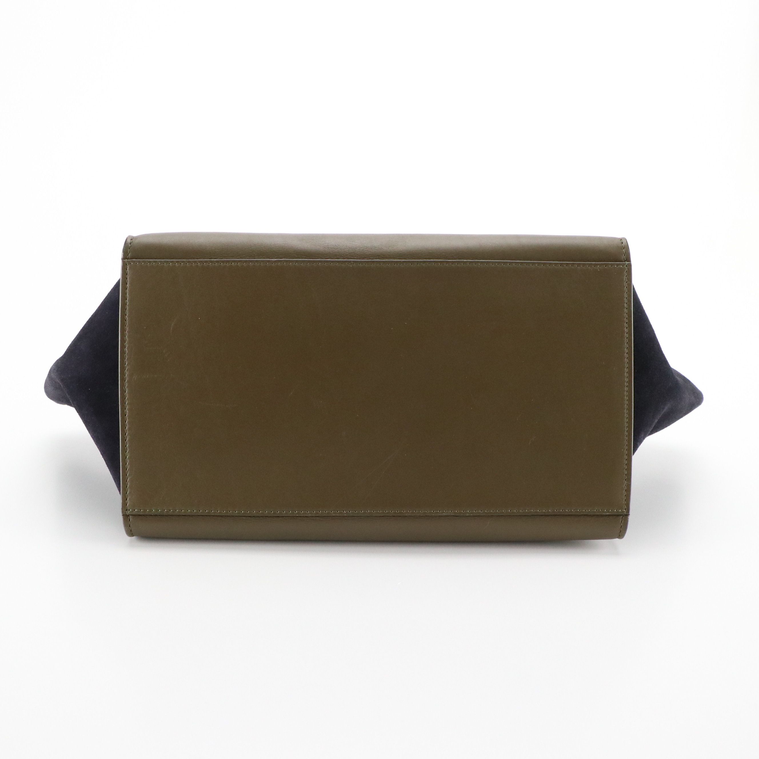 Céline Medium Trapeze Two-Way Bag in Bicolor Leather and Suede