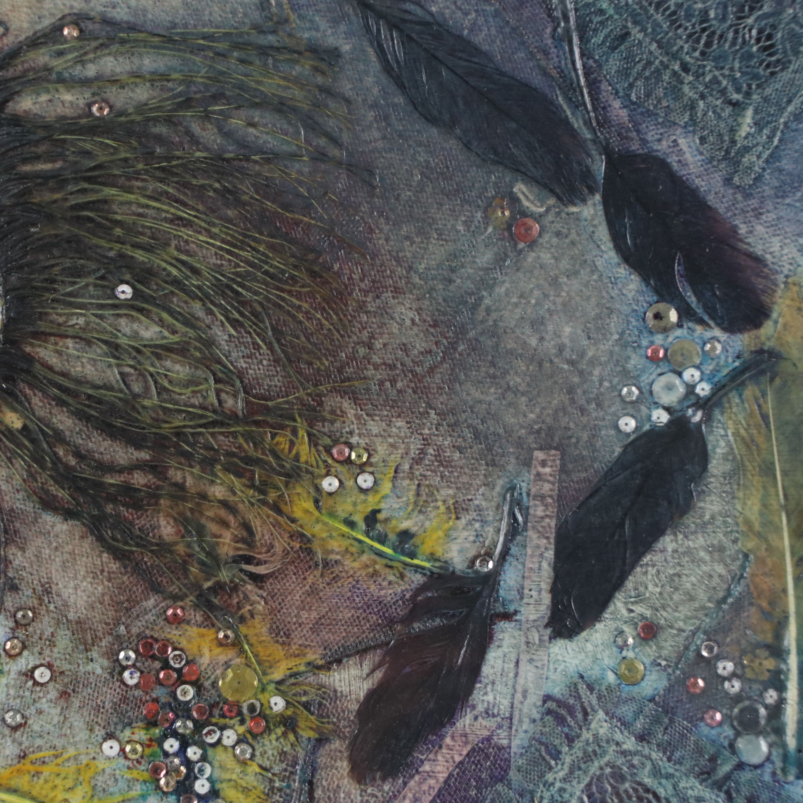 Mary Mark Embellished Collagraph "Costume Shop Collagraph," 1983