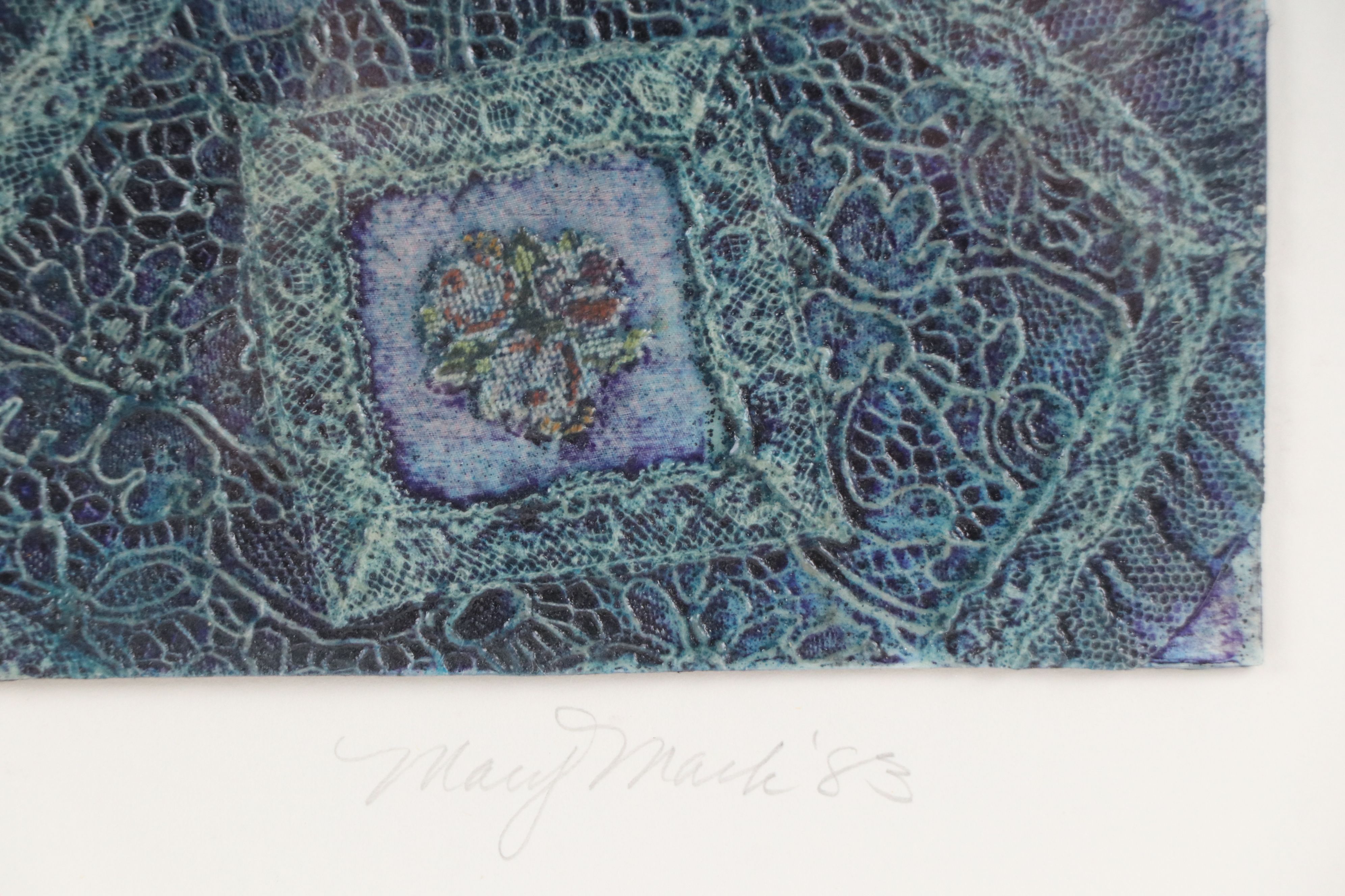 Mary Mark Embellished Collagraph "Costume Shop Collagraph," 1983