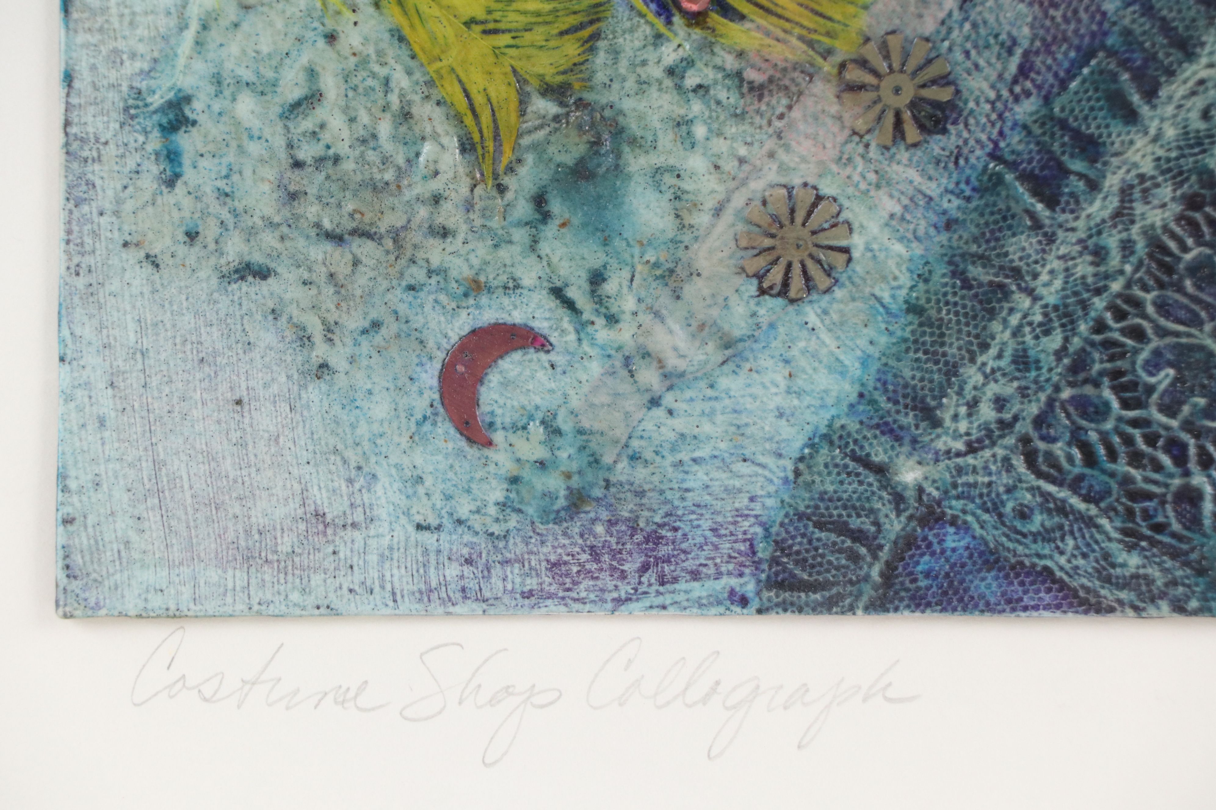 Mary Mark Embellished Collagraph "Costume Shop Collagraph," 1983