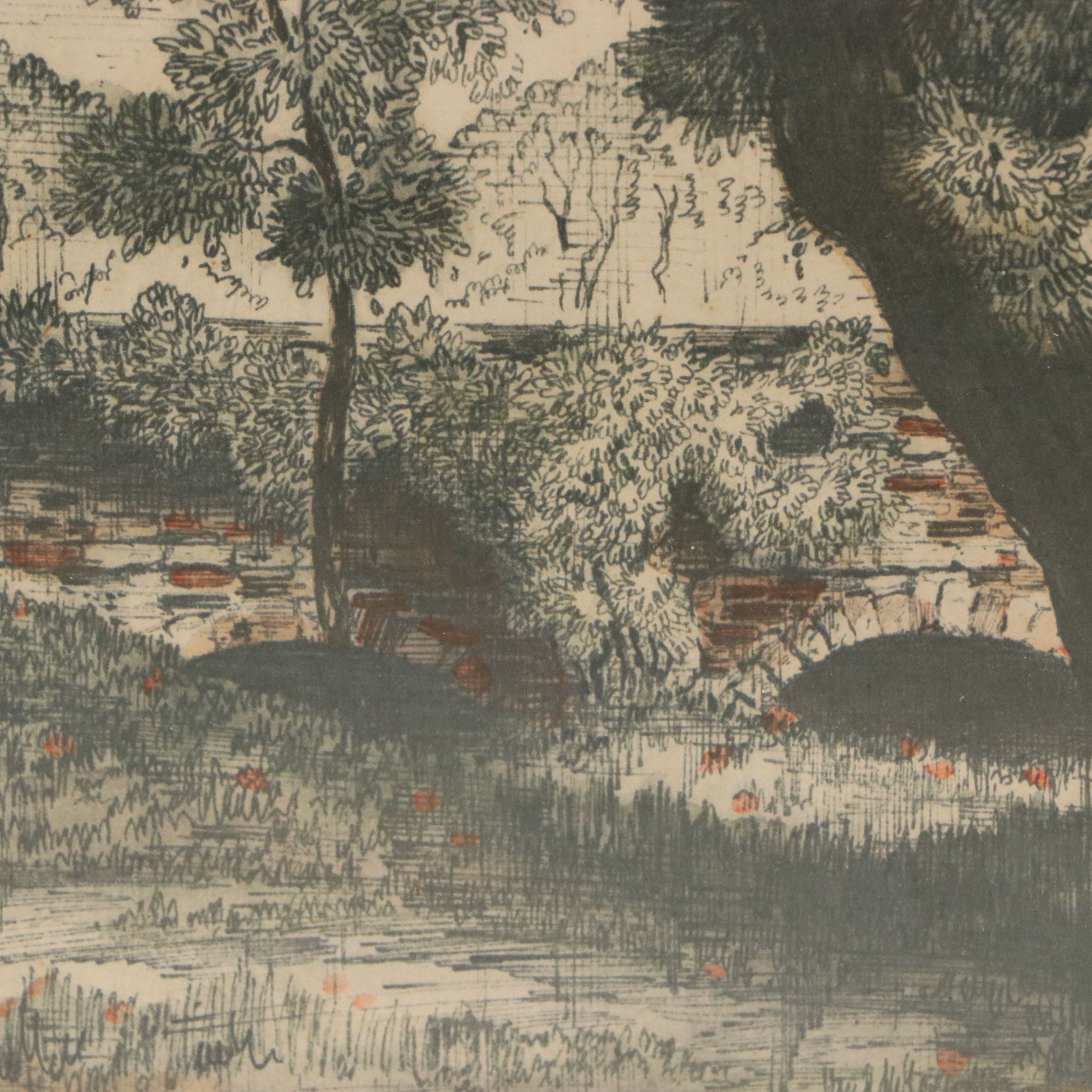 Lloyd P. Harting Hand-Colored Rotogravure, 20th Century