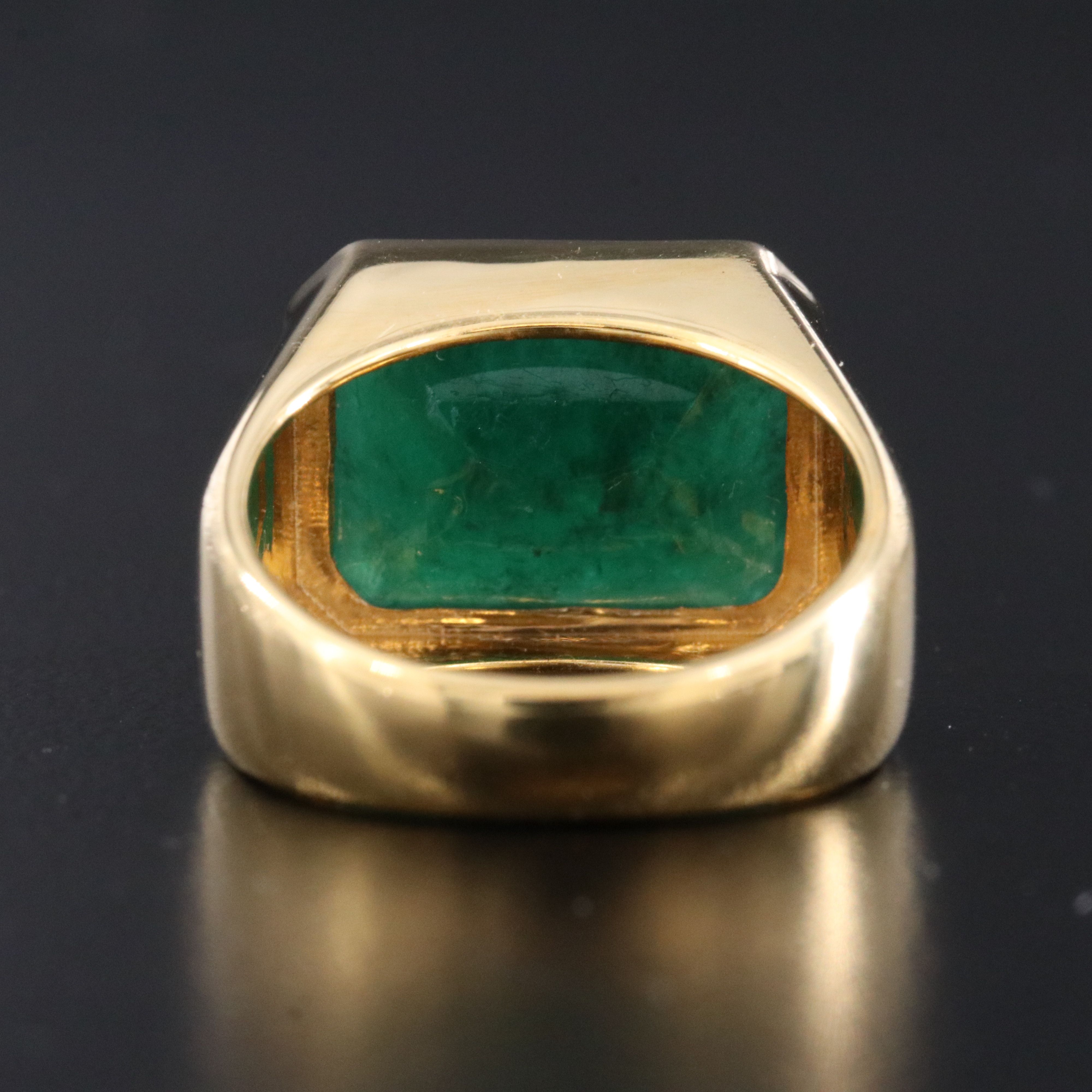 14K 7.64 CT Emerald Solitaire Ring