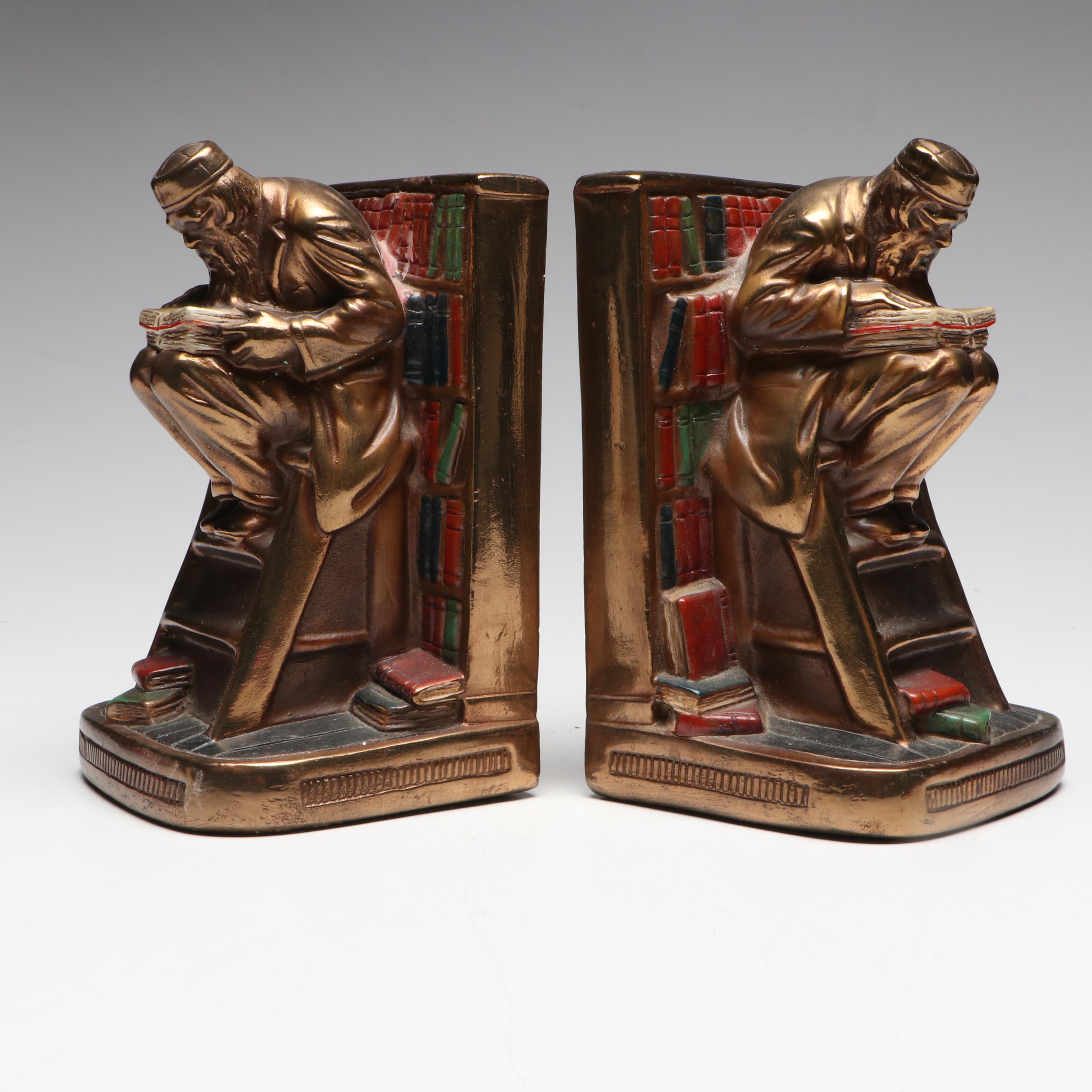 Marion Bronze "Old Professor" Bronze-Clad Composite Bookends
