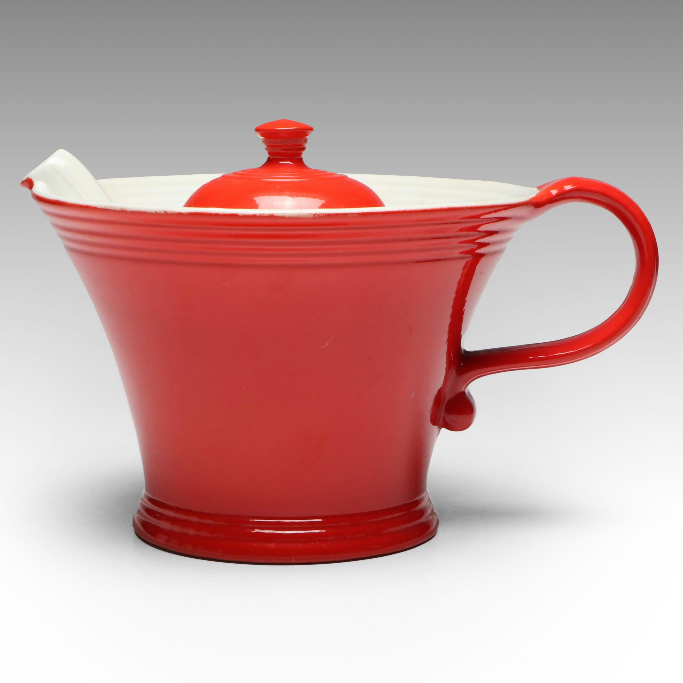 Hall's Art Deco Style "Chinese Red" Melody Teapot, Early to Mid-20th Century