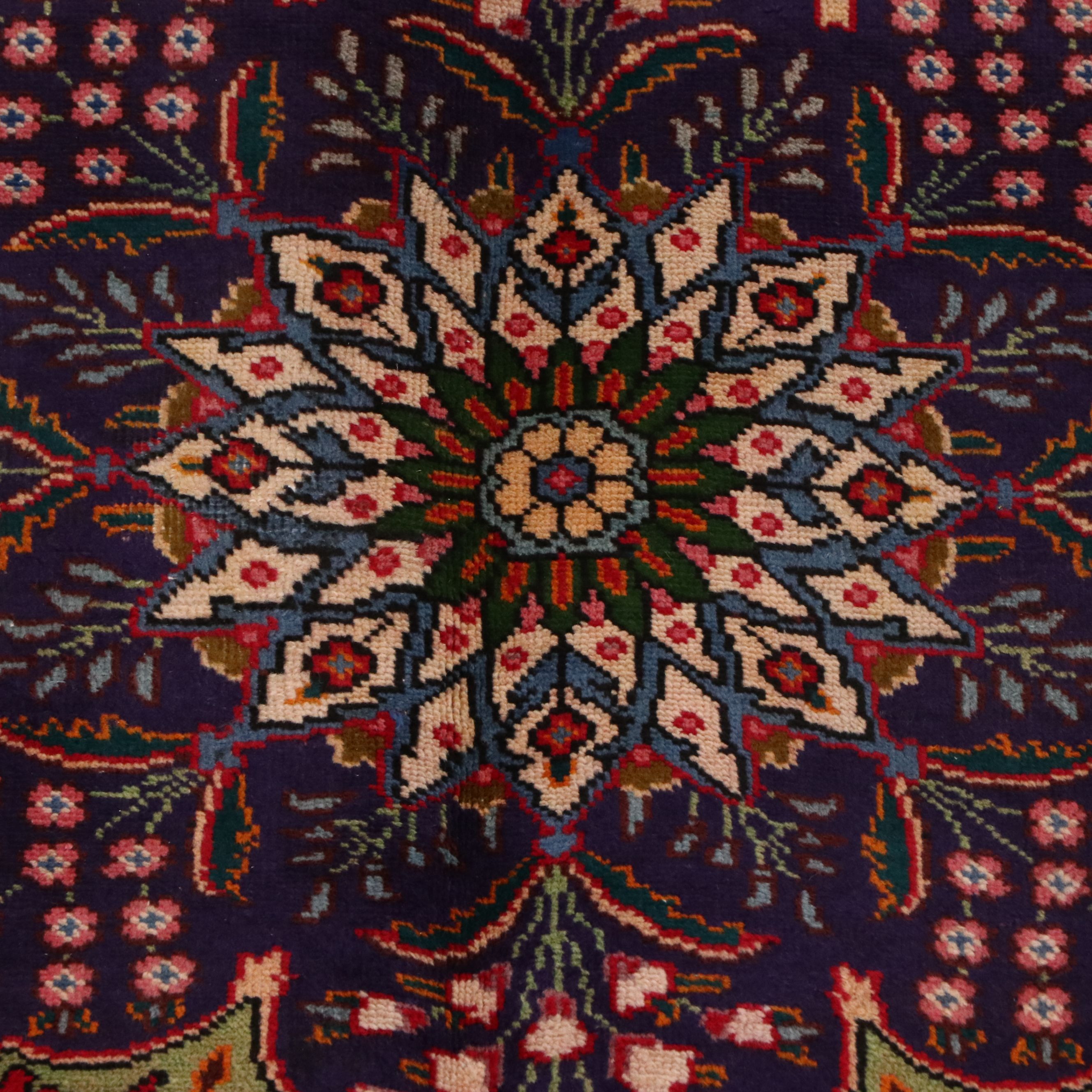 6'8 x 9'7 Hand-Knotted Persian Mashhad Area Rug