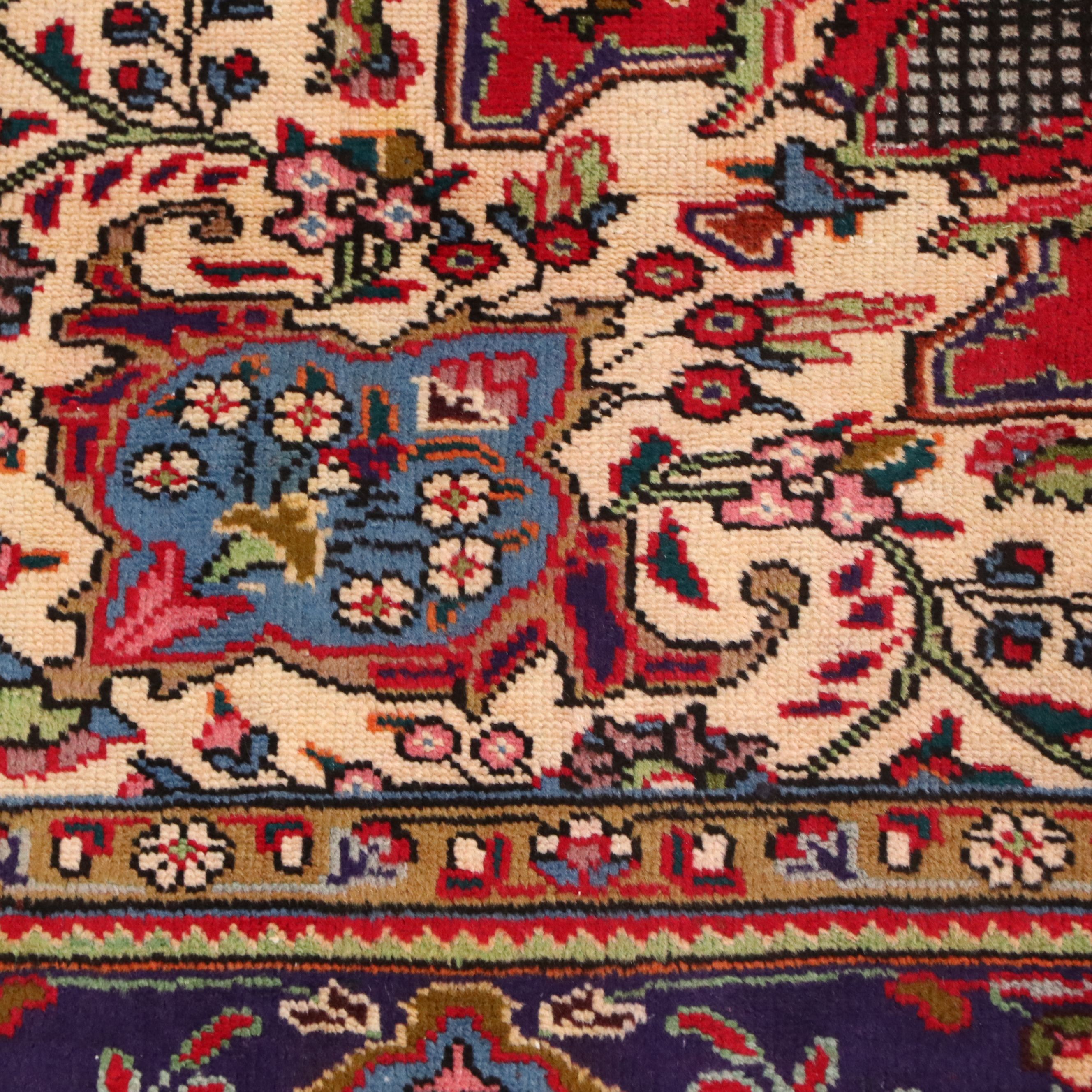 6'8 x 9'7 Hand-Knotted Persian Mashhad Area Rug