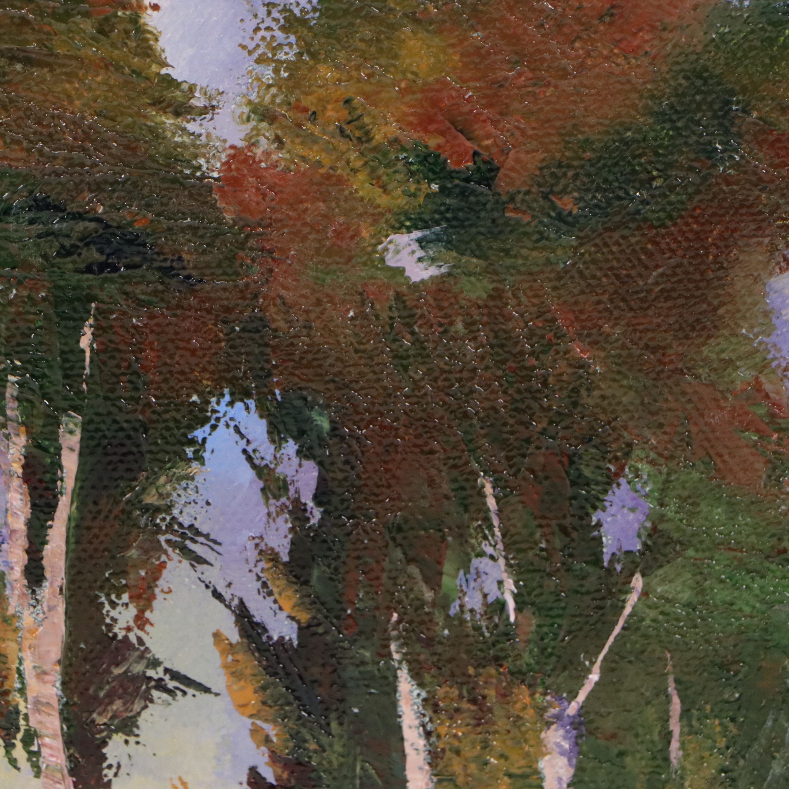 James Baldoumas Oil Painting "Pond and Trees," 2026