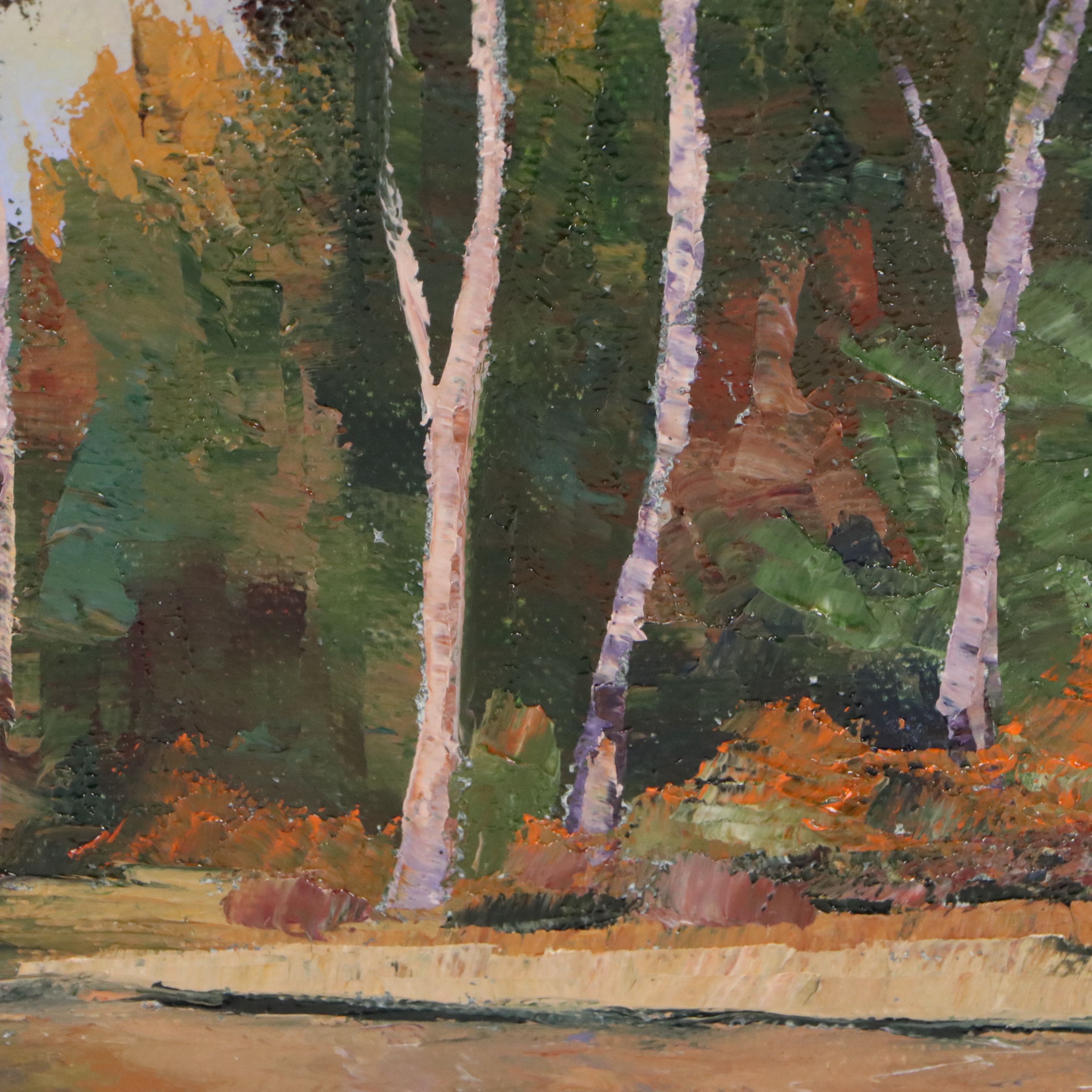 James Baldoumas Oil Painting "Pond and Trees," 2026