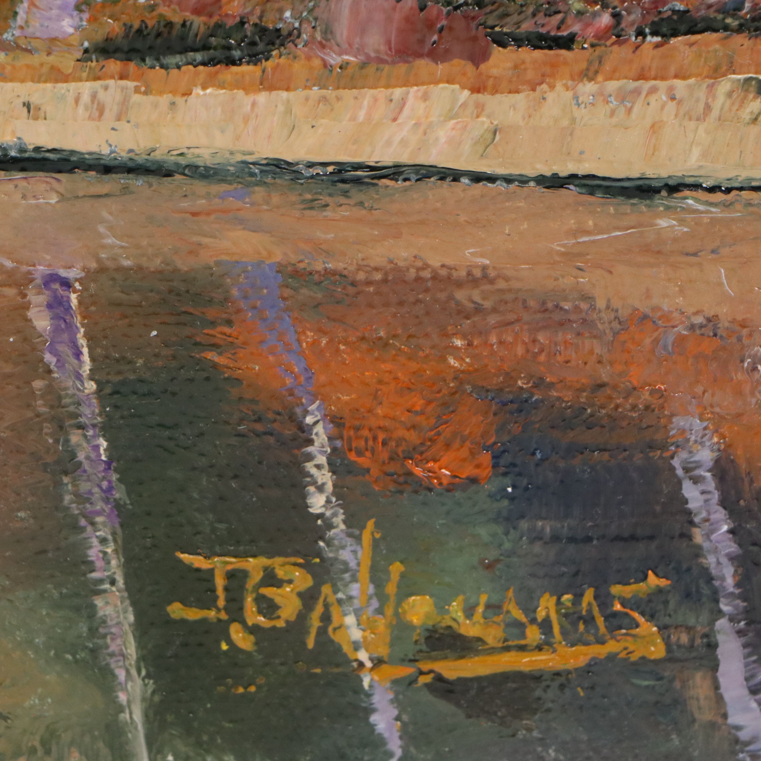 James Baldoumas Oil Painting "Pond and Trees," 2026