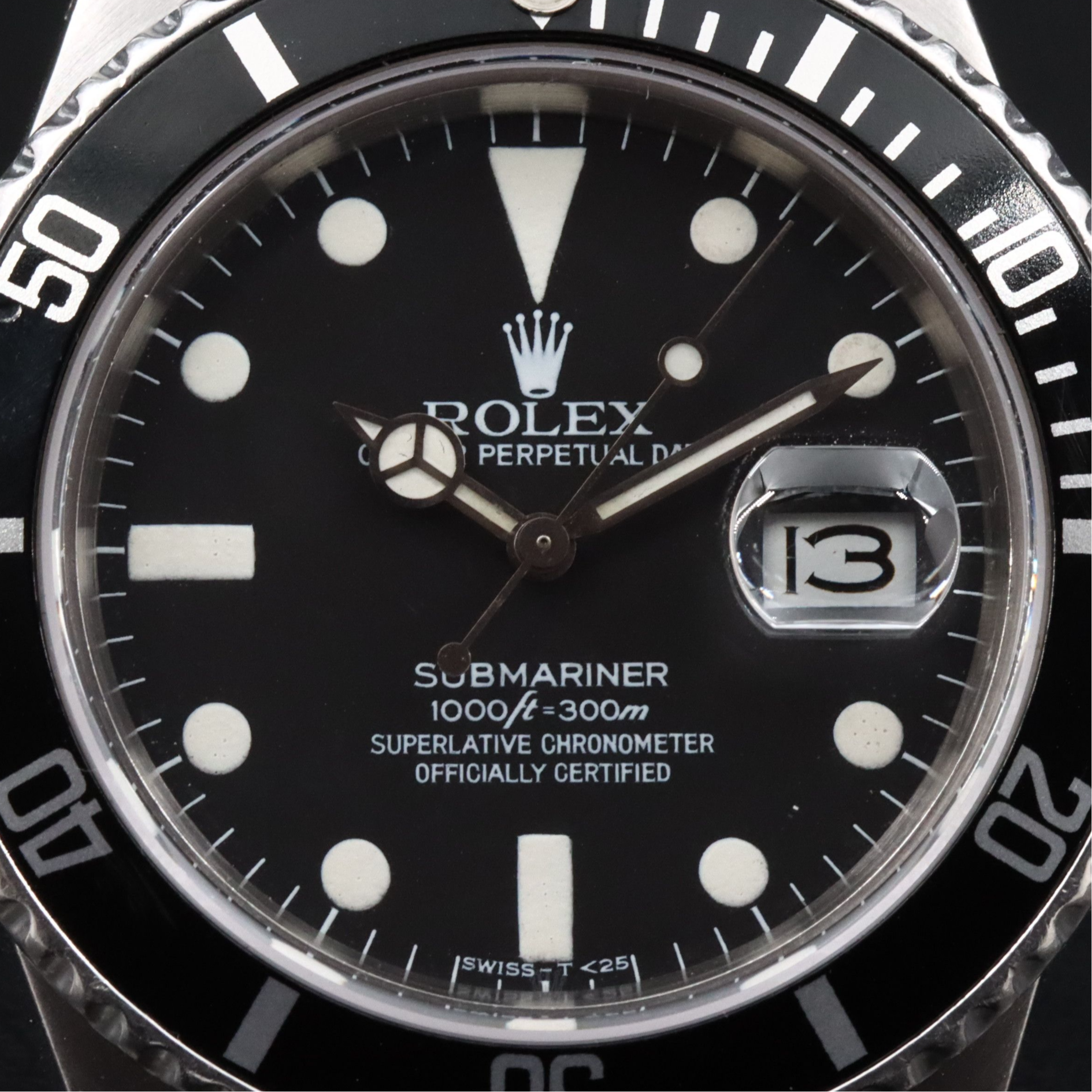1983 Rolex Submariner Black Matte Dial Steel Date 16800 Automatic Watch